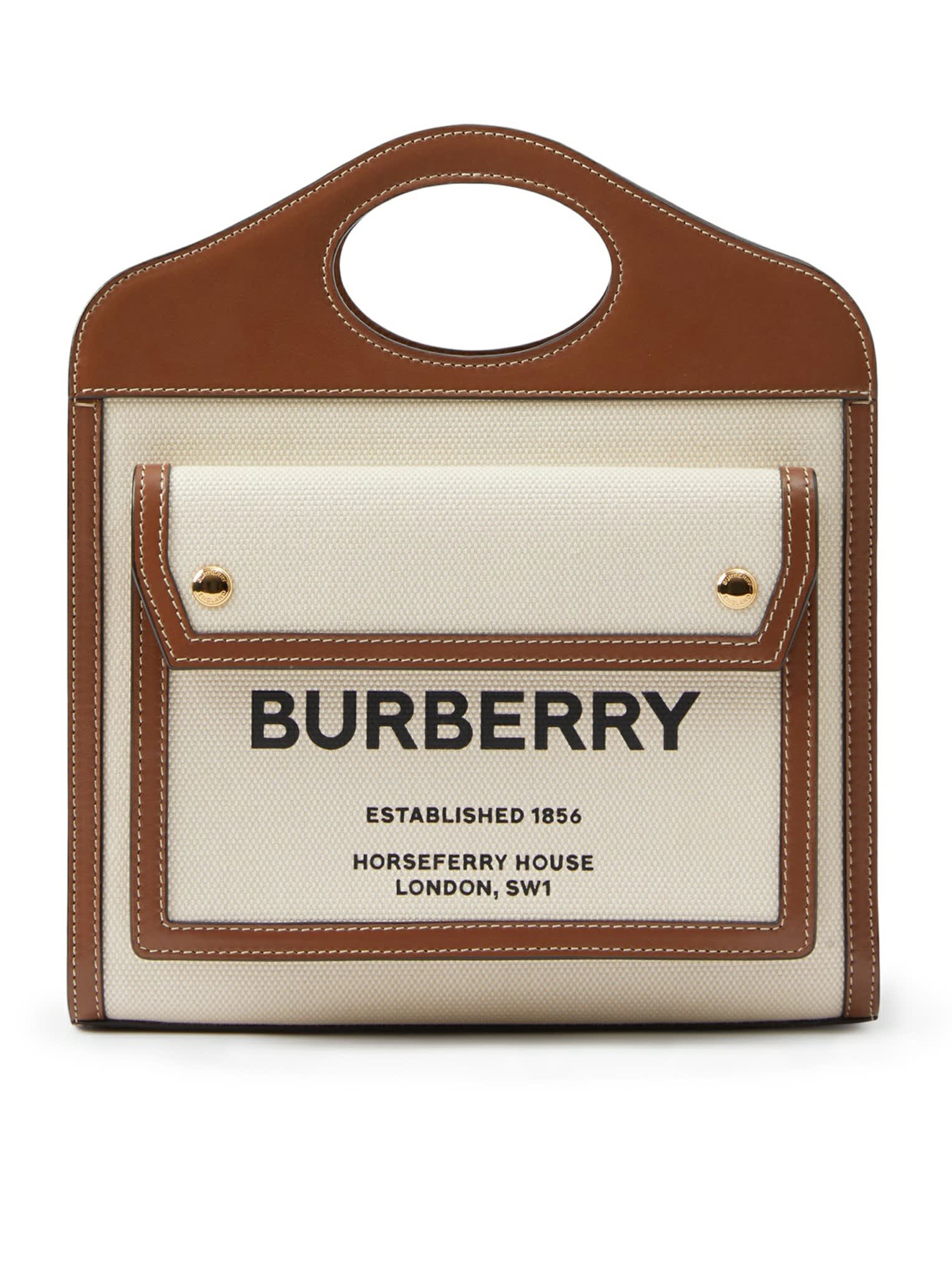☆人気☆【BURBERRY】☆Mini Topstitched Leather Pocket Ba.g☆ ☆関税込☆BURBERRY☆Mini Topstitched Leather Pocket Bag