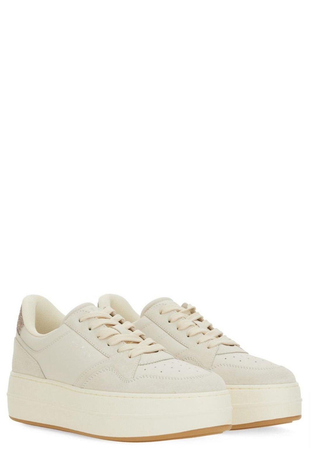 【送料&関税込】Hogan Glittered Lace-up Sneakers Hogan Glittered Lace-up Sneakers | italist