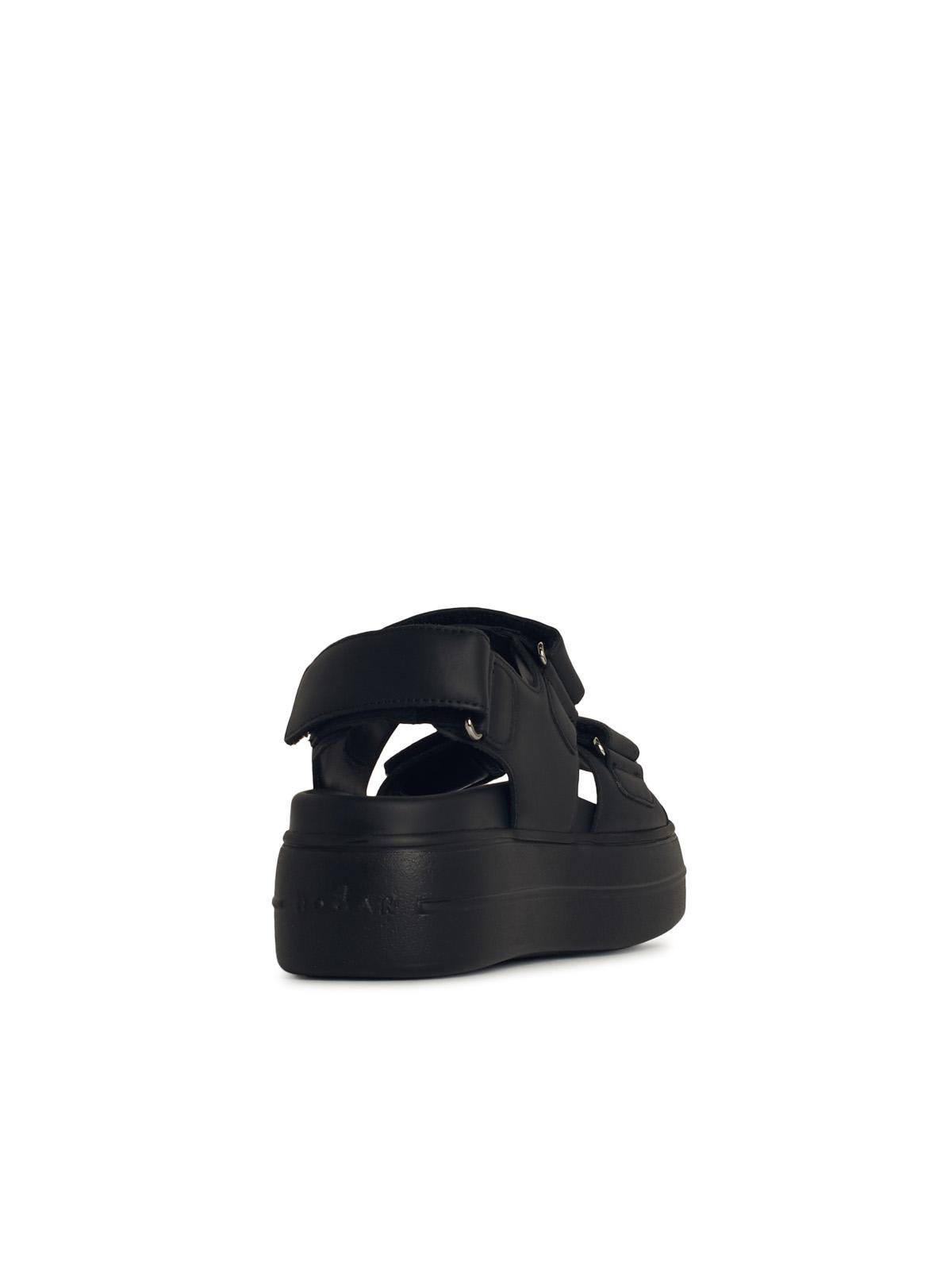 Hogan 'h680' Black Leather Sandals | italist