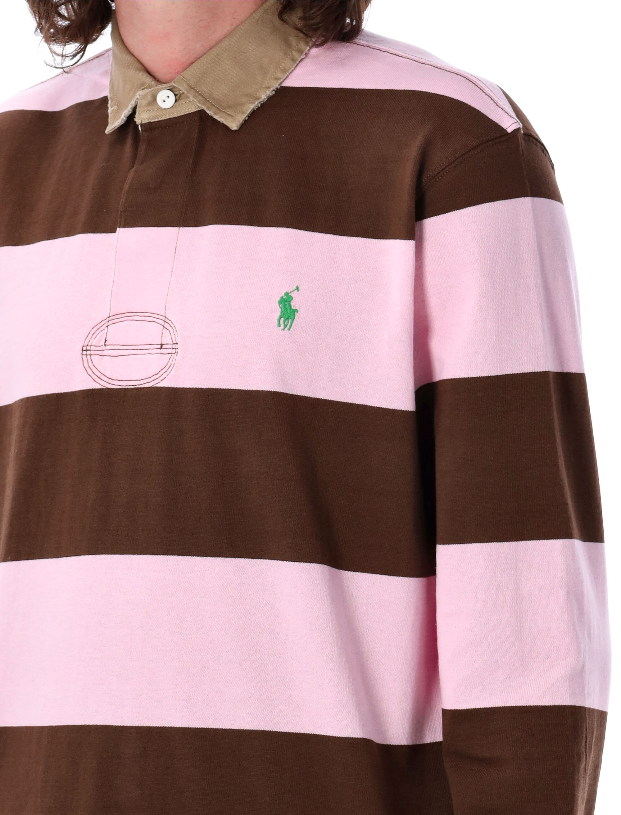 【POLO RALPH LAUREN】CLASSIC KHAKI-COLLAR RUGBYポロシャツ Classic Fit Khaki-Collar Rugby Shirt