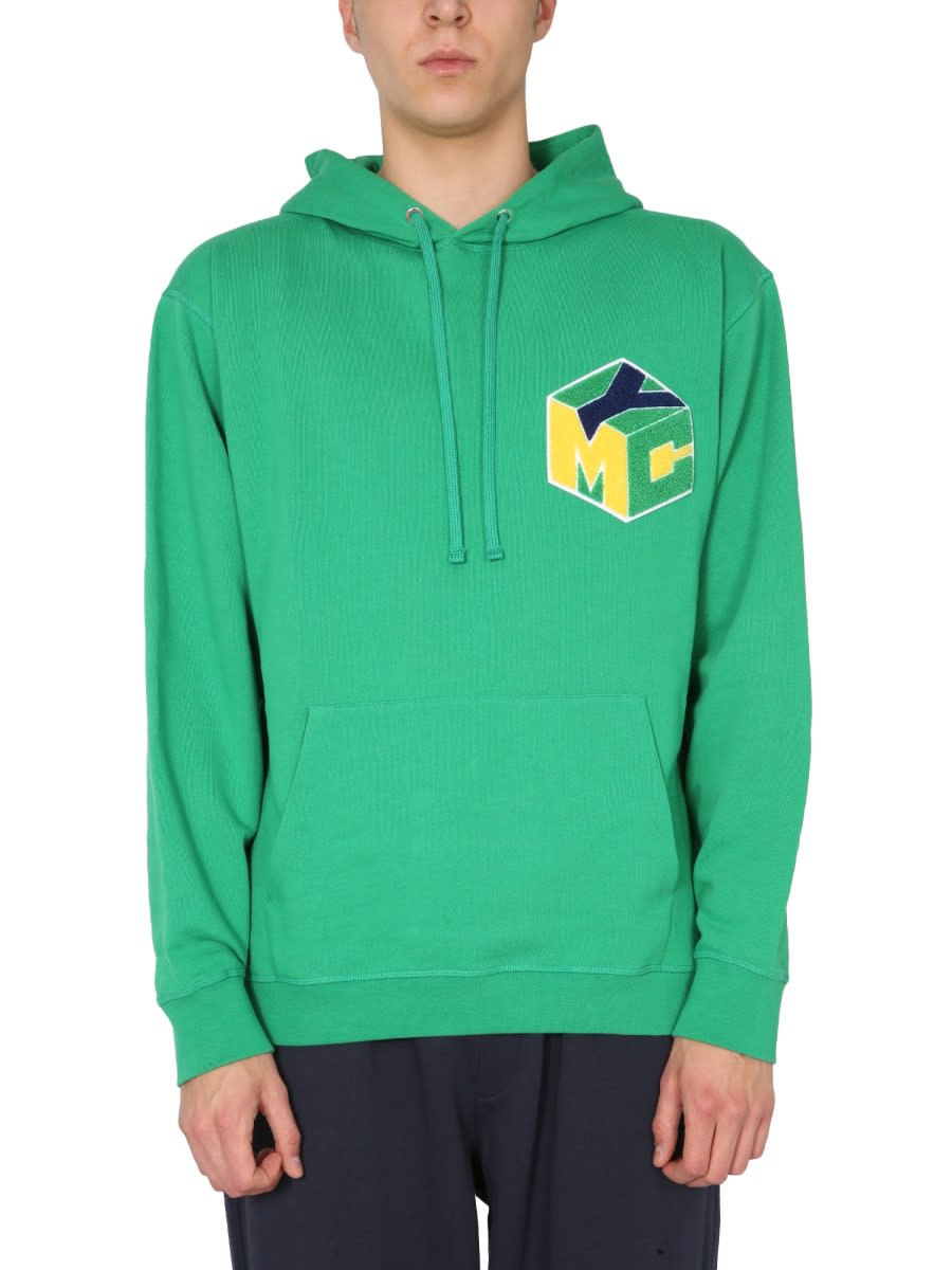 パーカー・フーディ YMC SS21 TRUGOY HOODED SWEATSHIRT (P7QAP_Y075GREEN) YMC Trugoy Hooded Sweatshirt | italist