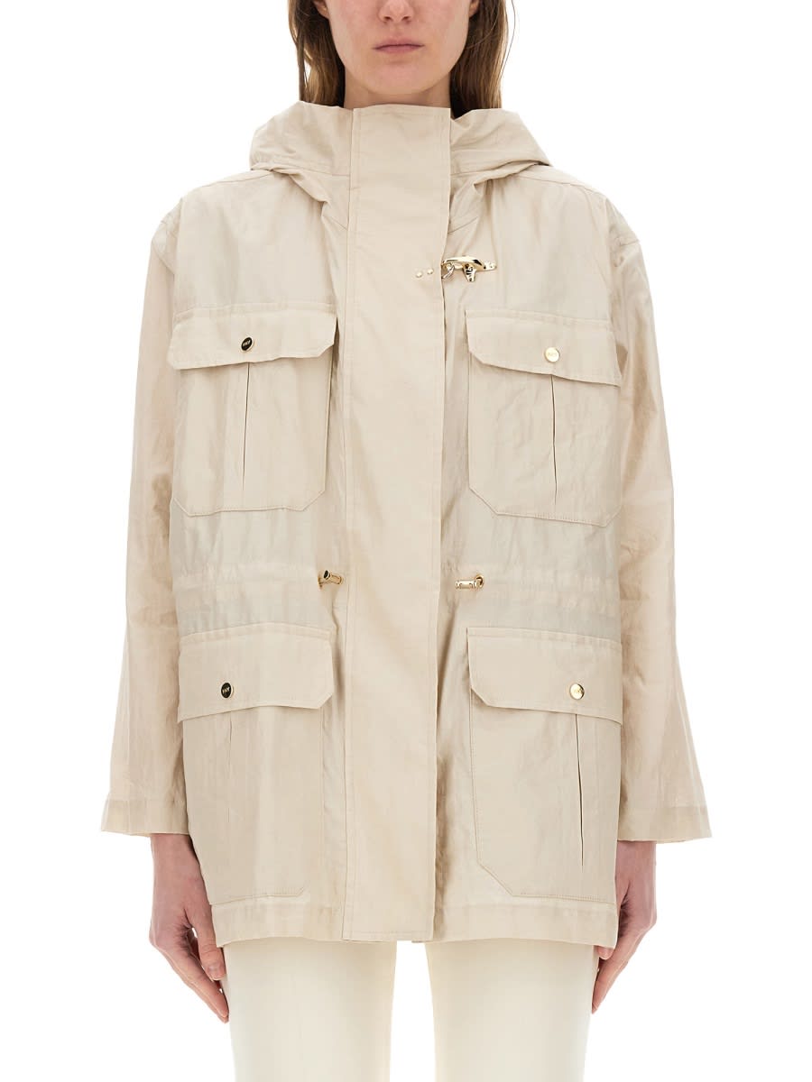 ジャケット Fay LINEN AND COTTON CANVAS PARKA (NAW1550 3530WYTC002) Fay Linen And Cotton Canvas Parka | italist