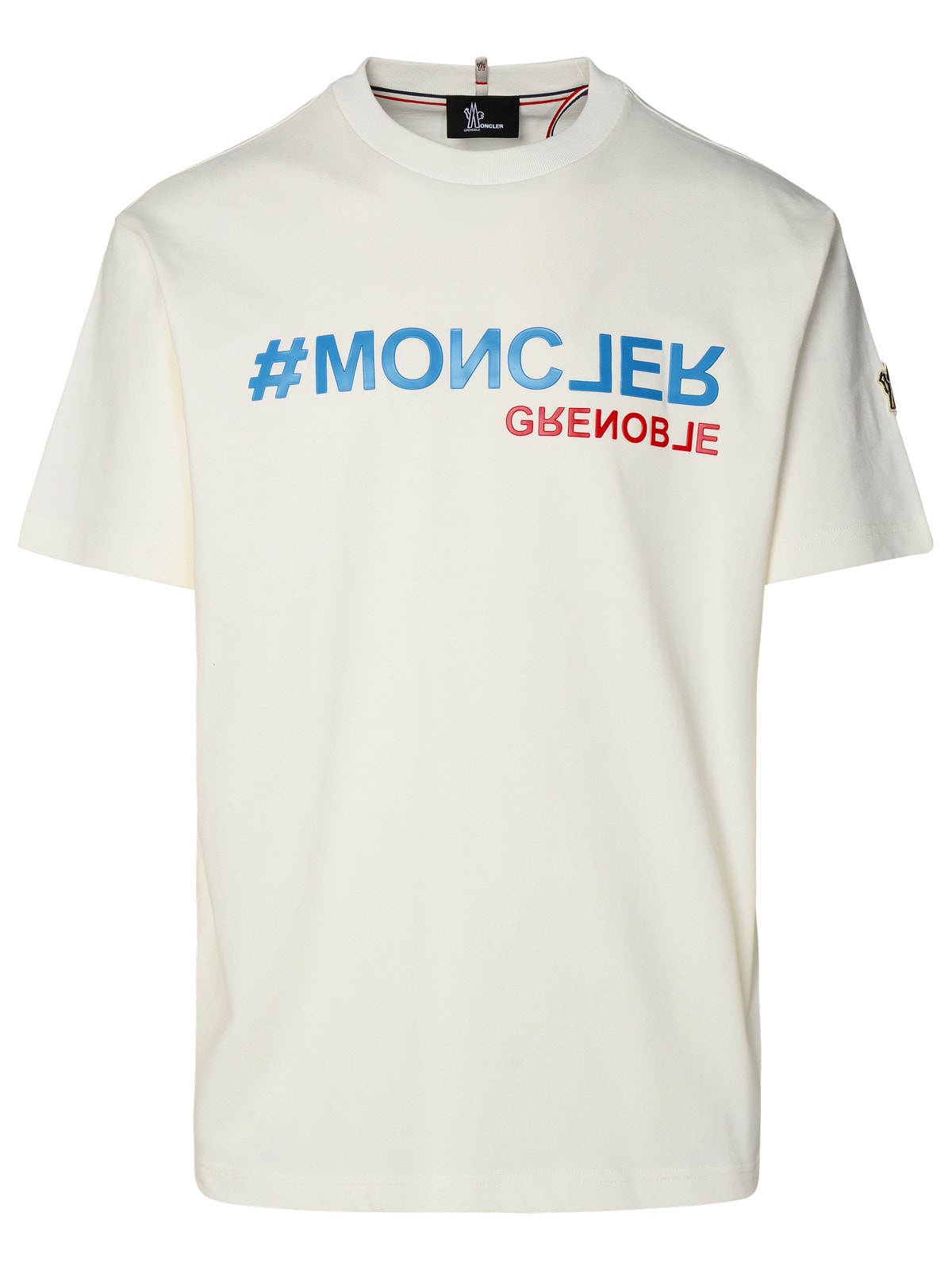 【関税＆送料込み】Moncler Ivory T-Shirt With Logo Moncler Grenoble Ivory Cotton T-shirt | italist