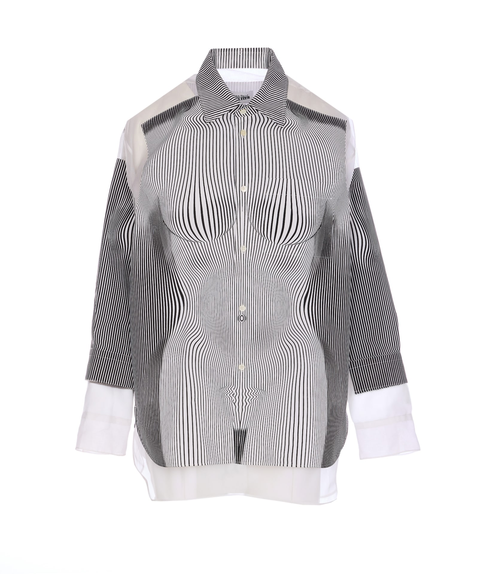 Jean Paul GAULTIER メジャーパターンボウタイシャツ ジャンポールゴルチエ オムJean Paul GAULTIER HOMME 3Dデジタル