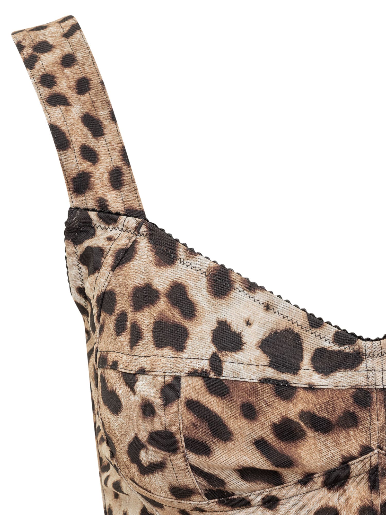 Dolce & Gabbana Leopard Print Marquisette Corset トップス