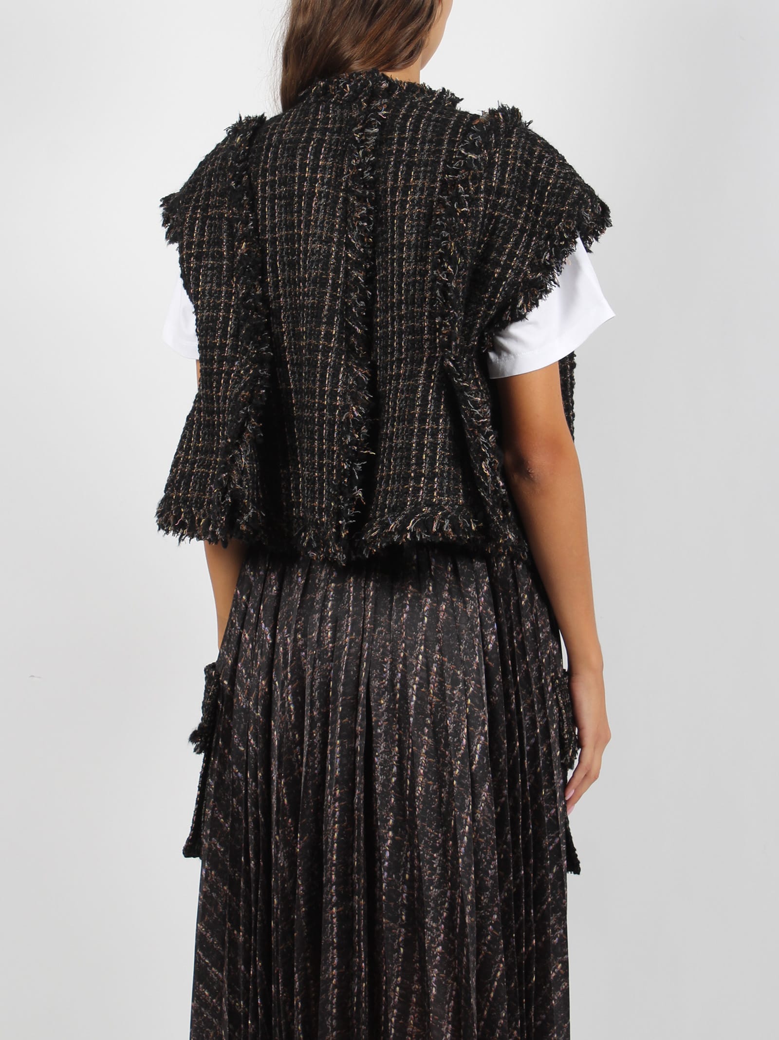 sacai ツイードジレ Sacai Tweed Gilet | italist