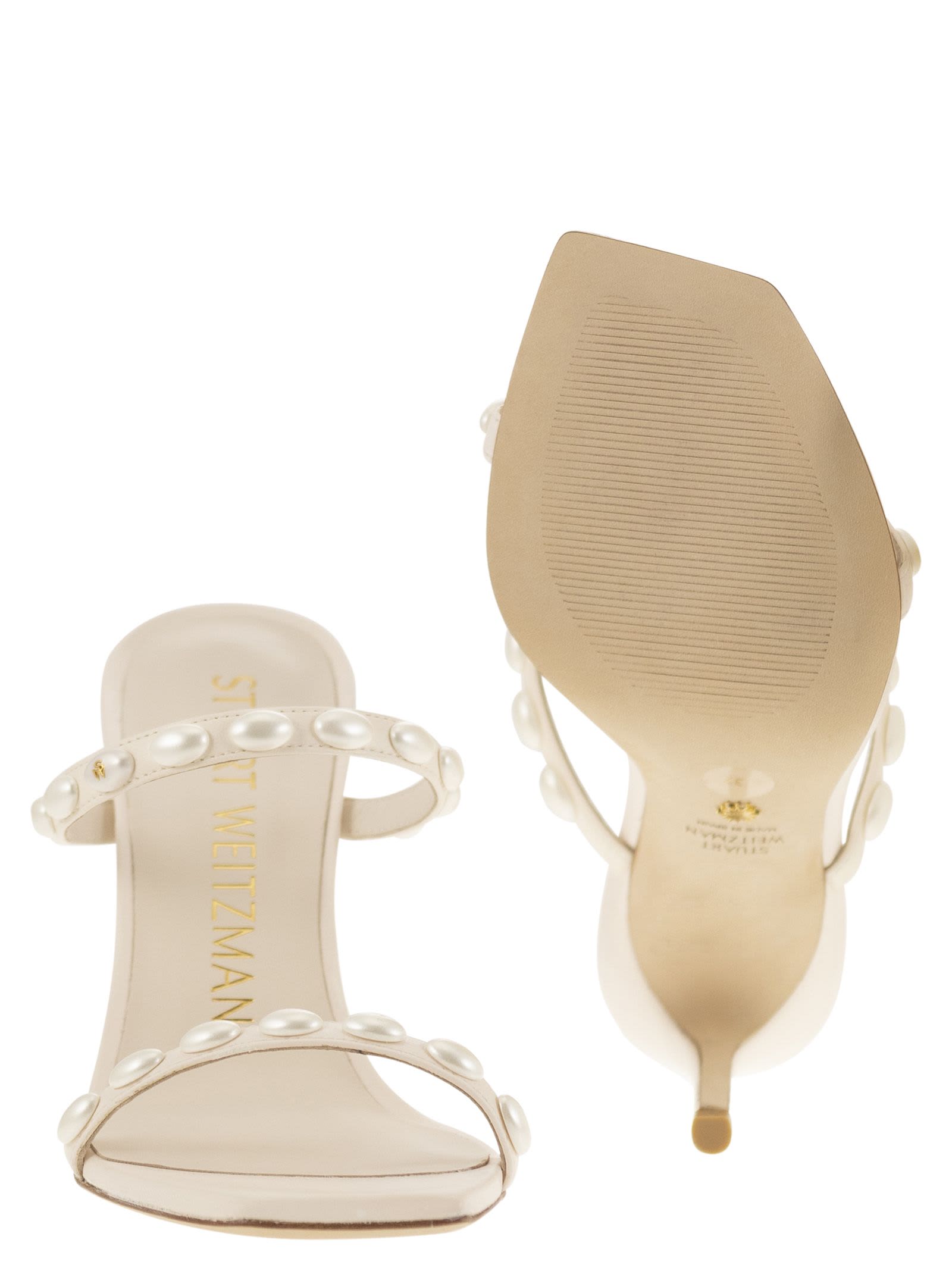 サンダル・ミュール Stuart Weitzman PEARLITA - Sandal with pearls Stuart Weitzman Pearlita - Sandal With Pearls | italist