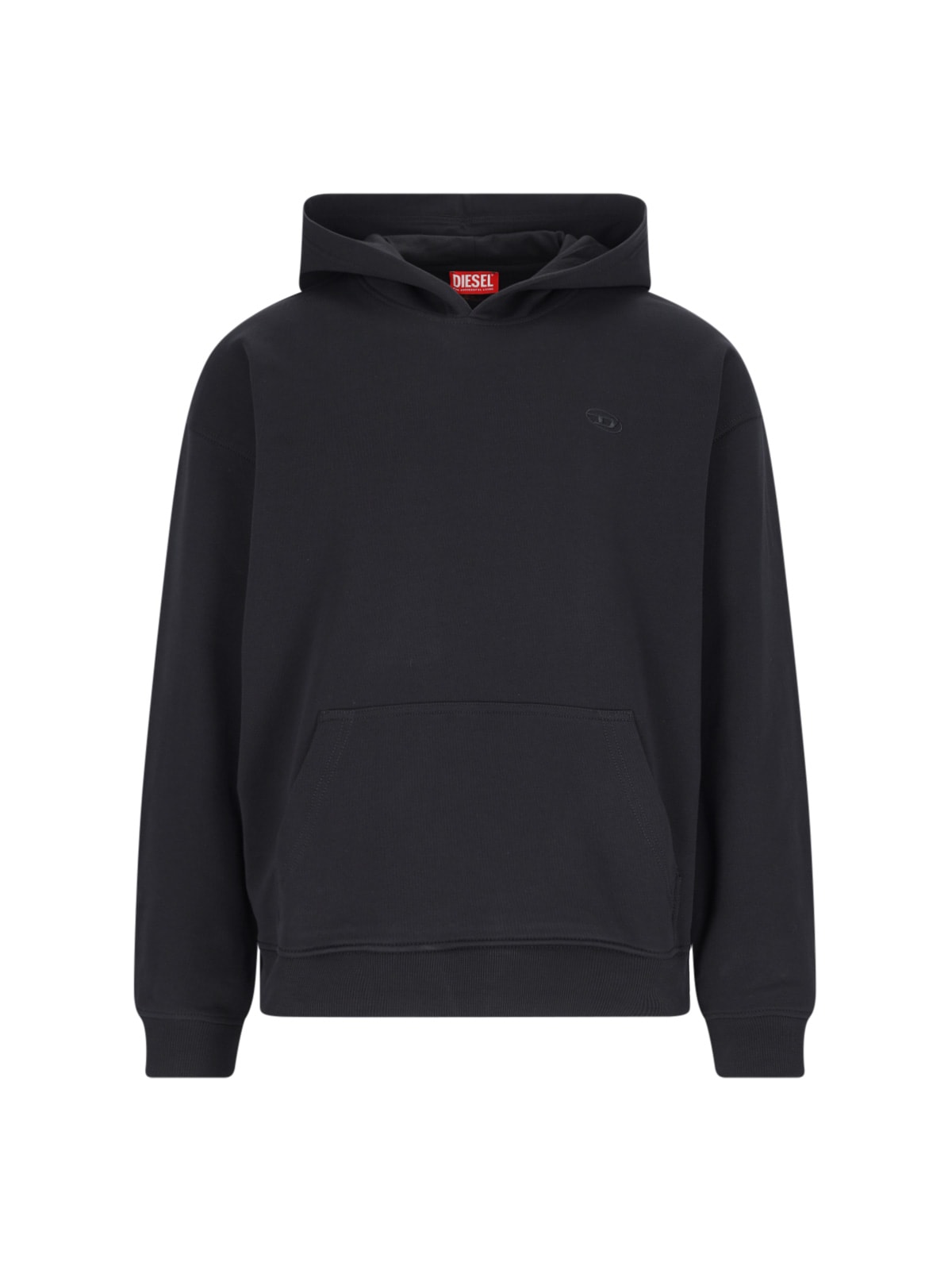 【DIESEL】s-boxt-hood-jp-tristan Men's Hoodie with Diesel label | Black | Diesel