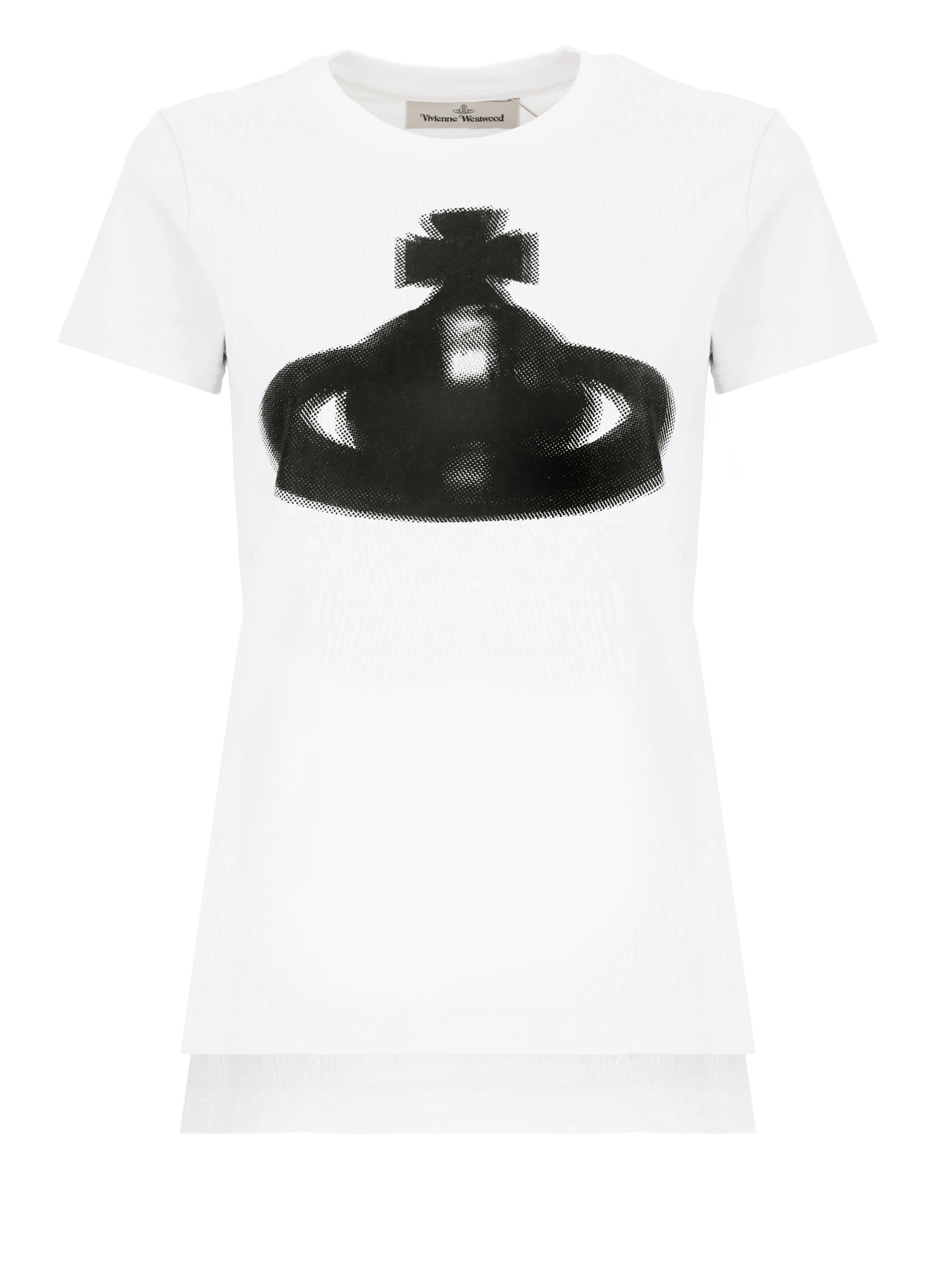 VIVIENNE WESTWOOD Halftone Saturn Orb Ｔシャツ Gray Halftone Orb Classic T-shirt by Vivienne Westwood on Sale
