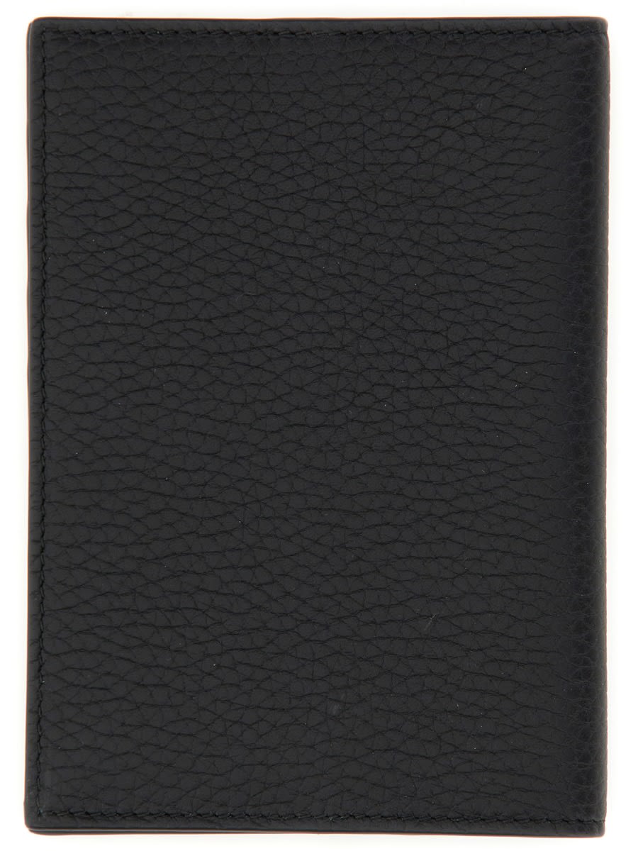 【D&G】DOLCE&GABBANA Printed Leather Passport Holder Polished calfskin passport holder with leopard print in