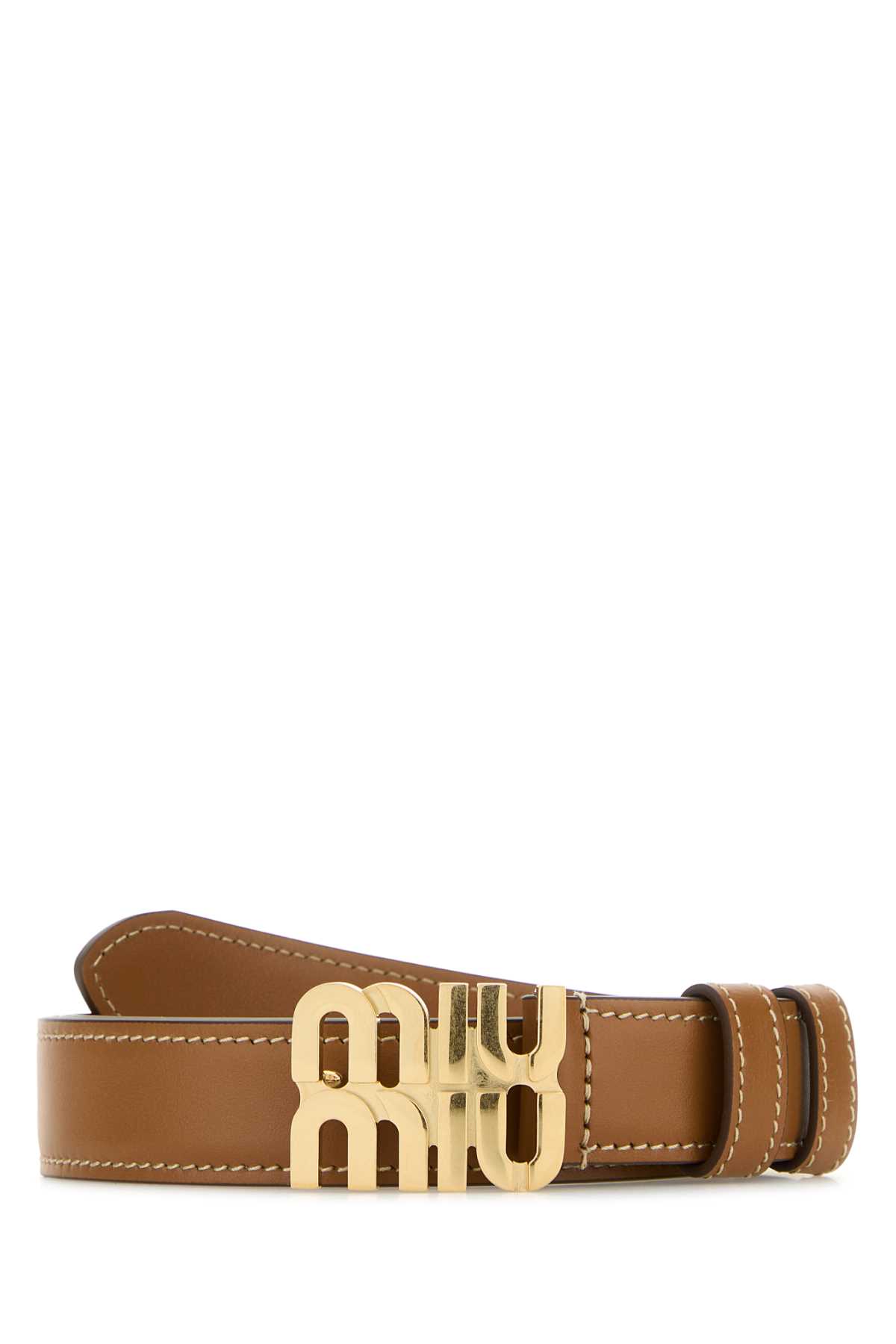 Miu Miu Caramel Leather Belt | italist
