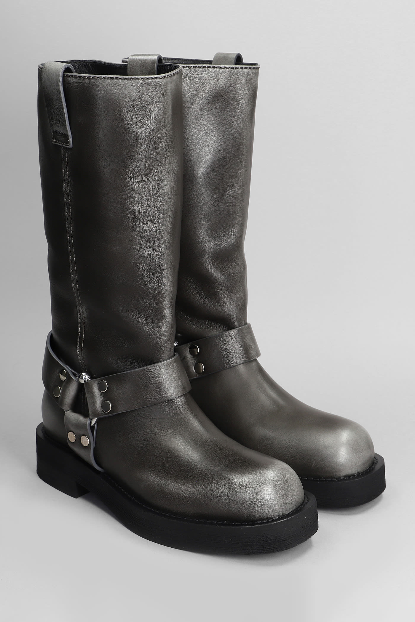 ブーツその他 3Juin Black Leather Dede 020 Boots 3JUIN Demi 020 Low Heels Boots In Black Leather | italist