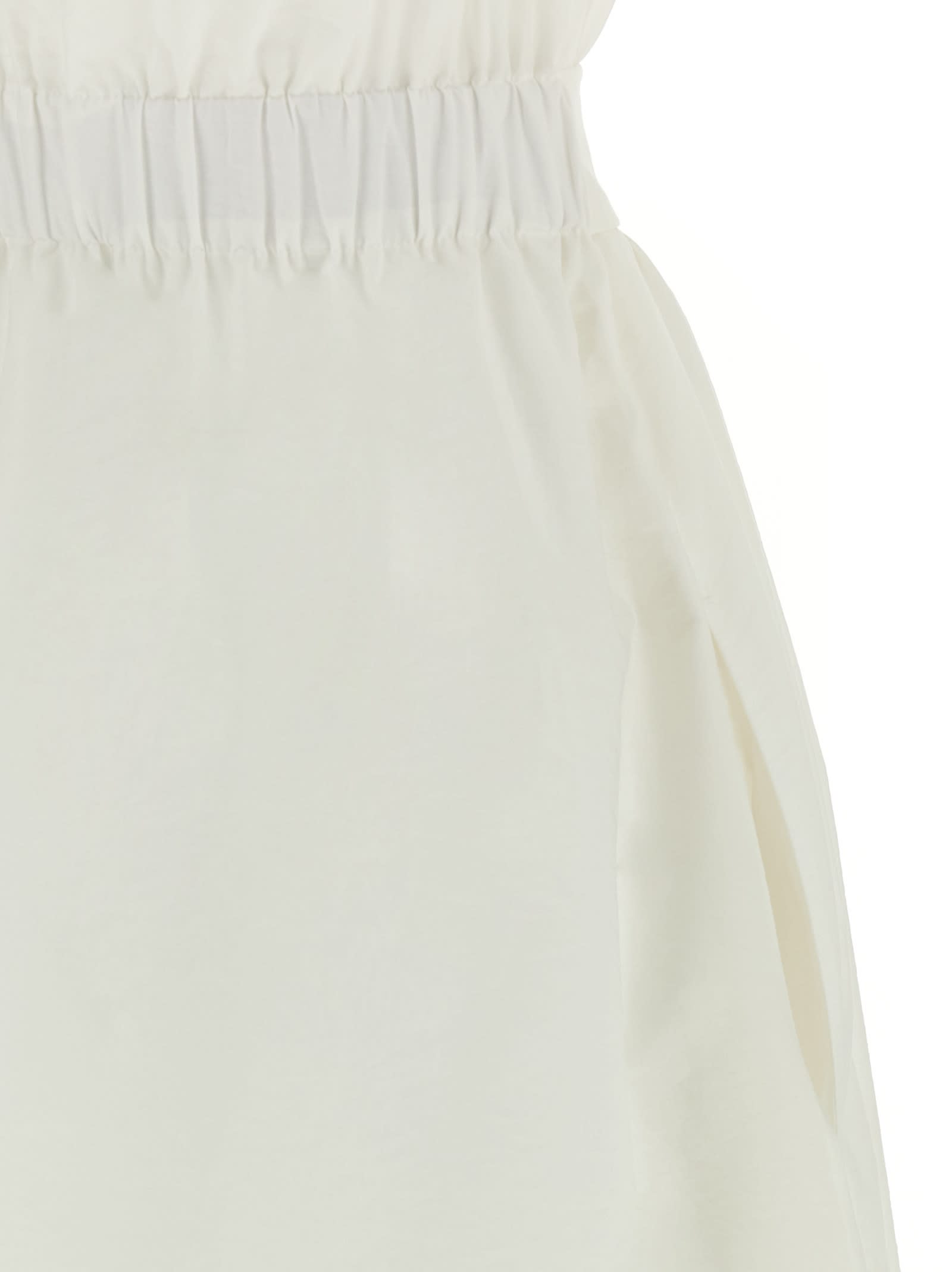 スカート BRUNELLO CUCINELLI Precious Shoulder Detail dress White Brunello Cucinelli Precious Shoulder Detail Dress | italist