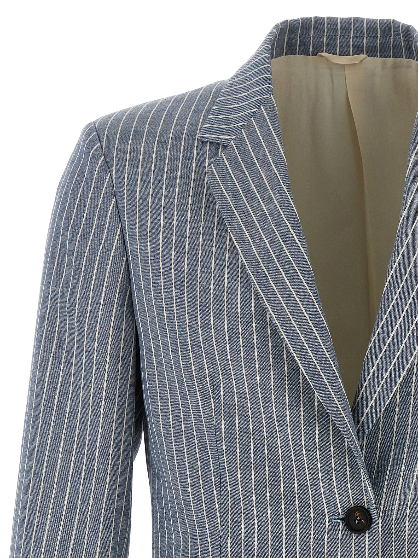 ジャケット BRUNELLO CUCINELLI Pinstripe twill blazer Brunello Cucinelli Pinstripe Twill Blazer | italist, ALWAYS