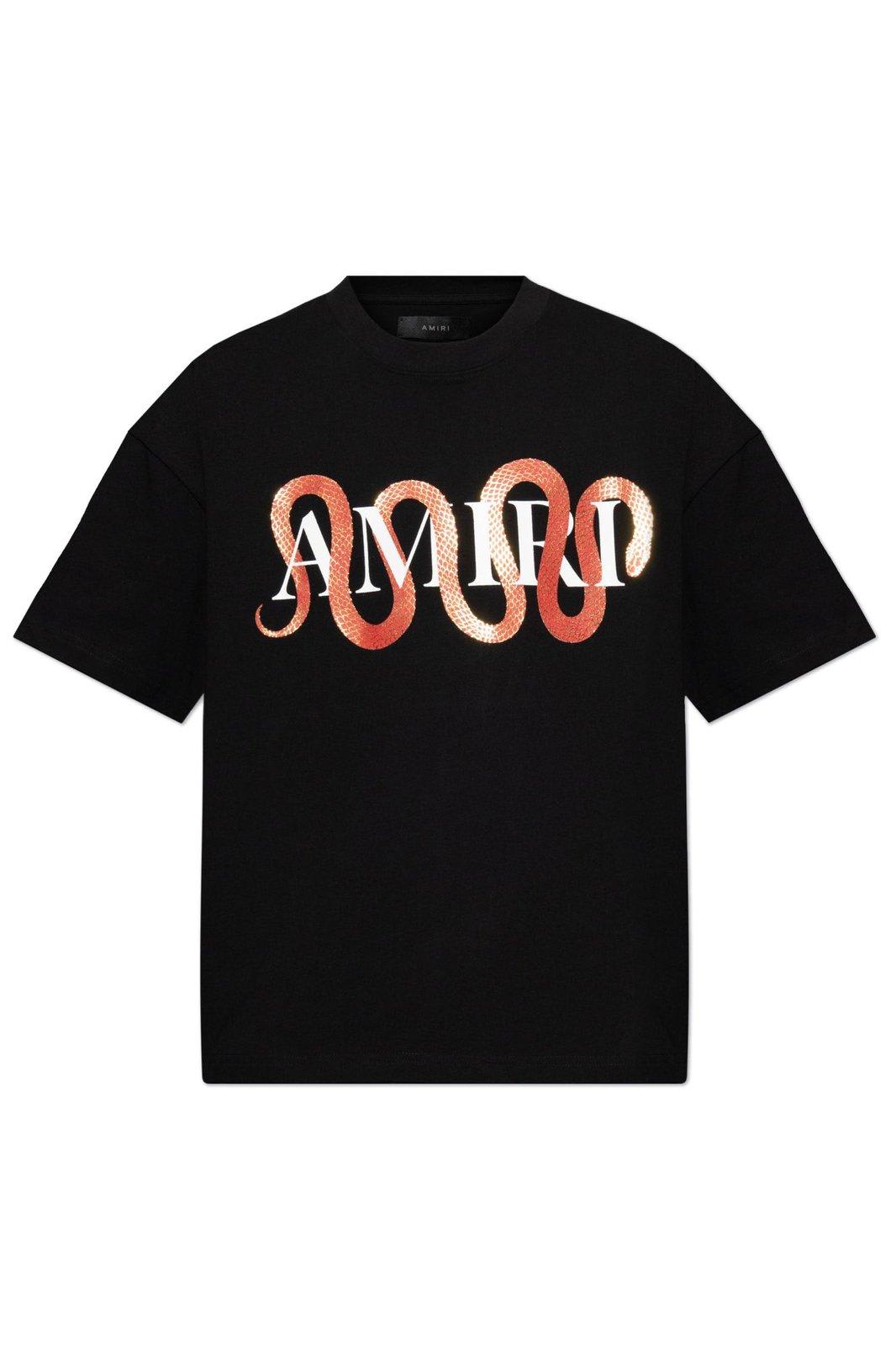 【送料&関税込】AMIRI Snake Printed Crewneck T-shirt AMIRI Snake Printed Crewneck T-shirt | italist
