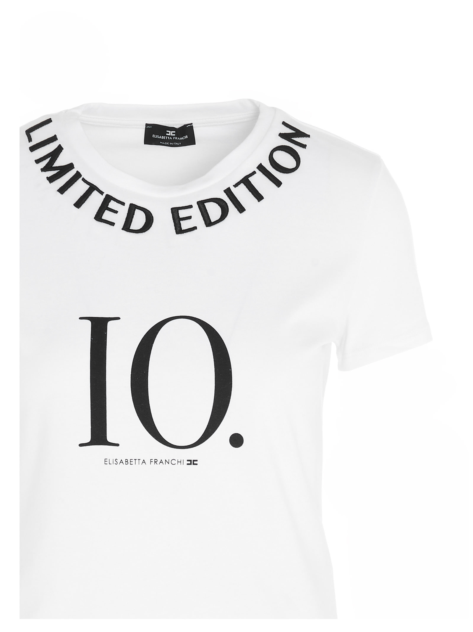Tシャツ・カットソー ELISABETTA FRANCHI LOGO SHIRT Elisabetta Franchi - Logo modal t-shirt White - The Corner