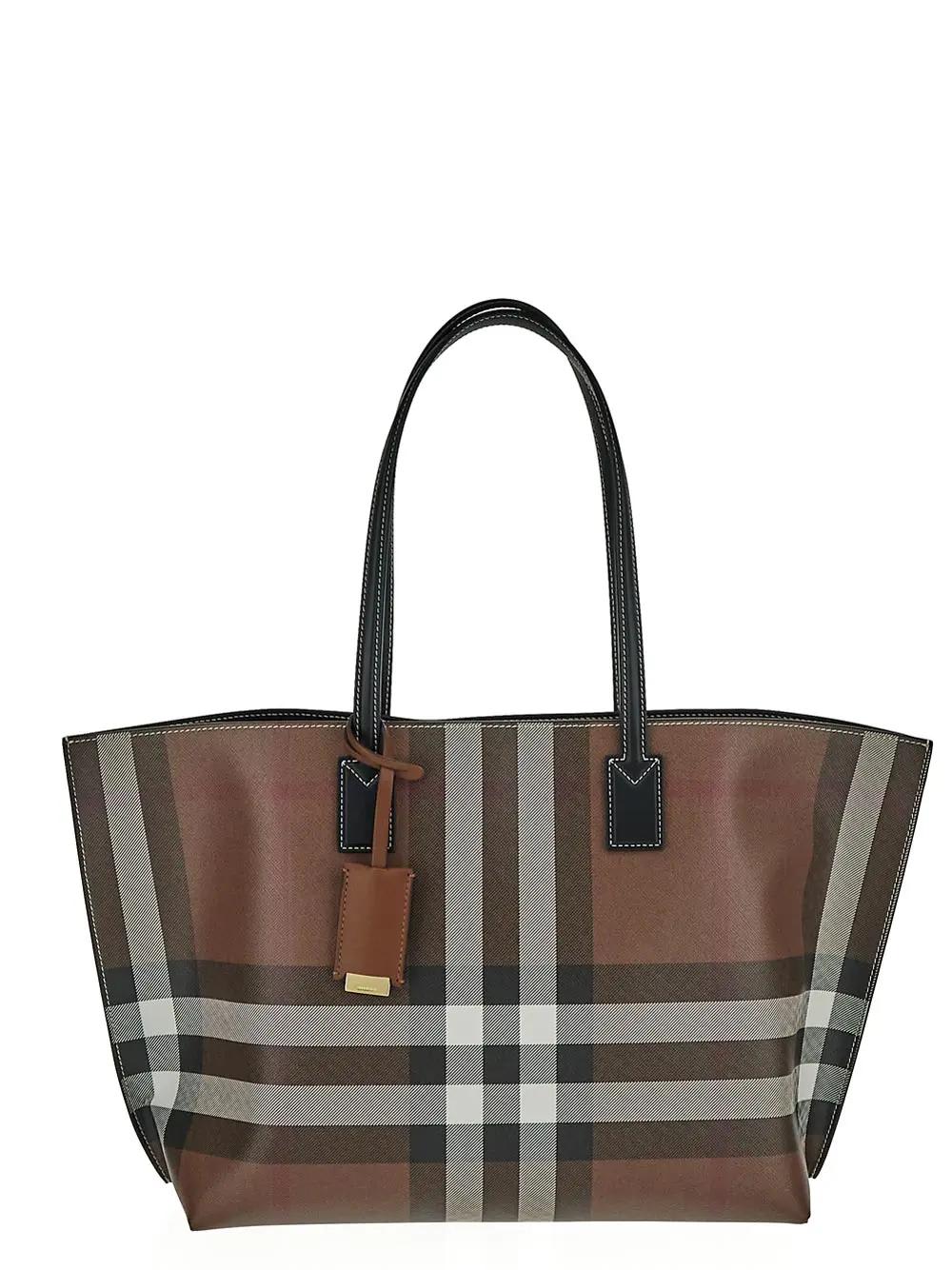 Burberry Small Checkered Birch Brown Bucket Bag New FW23