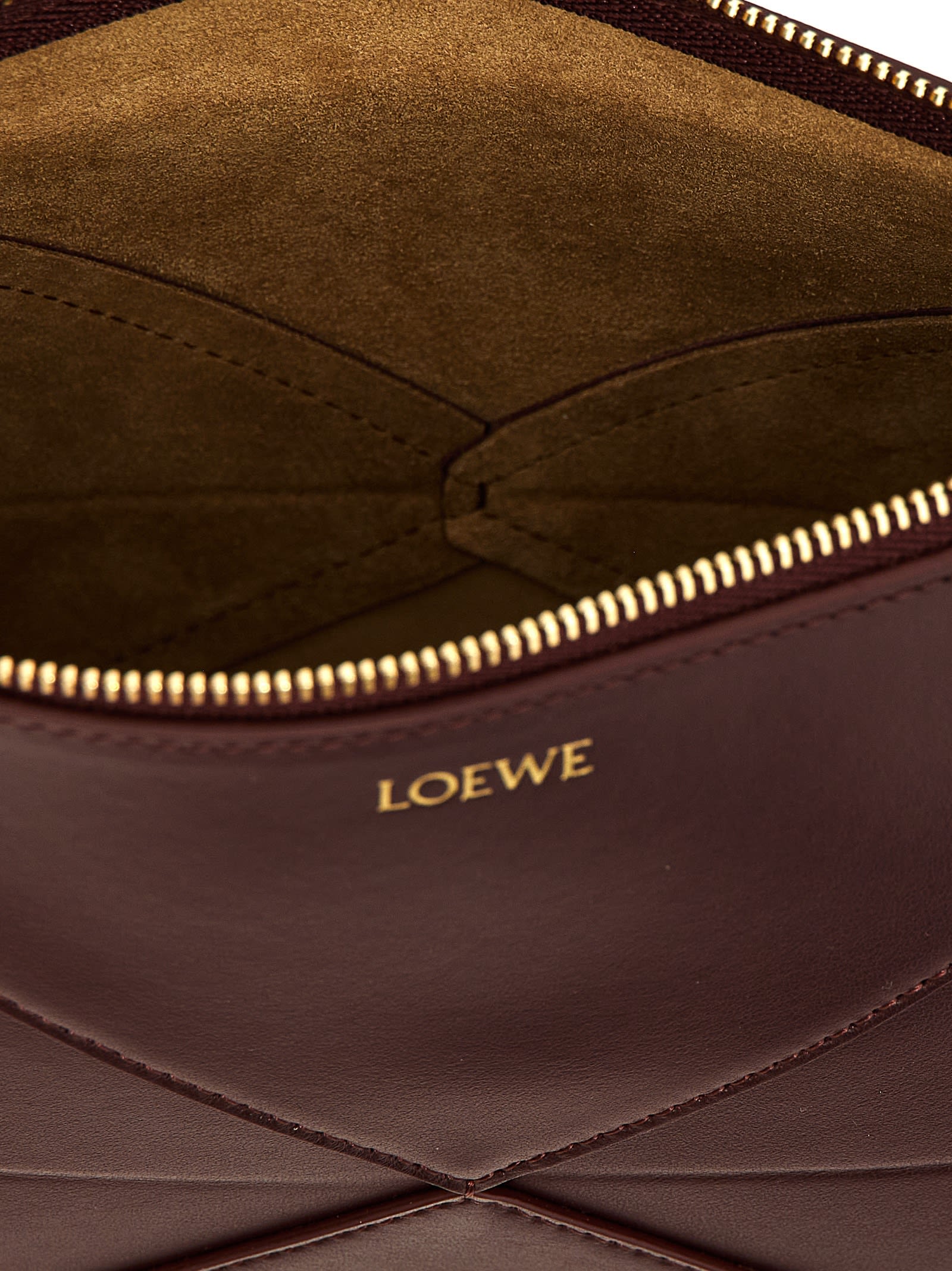 クラッチバッグ LOEWE 'Puzzle Fold' clutch Bordeaux LOEWE Puzzle Fold leather clutch | NET-A-PORTER