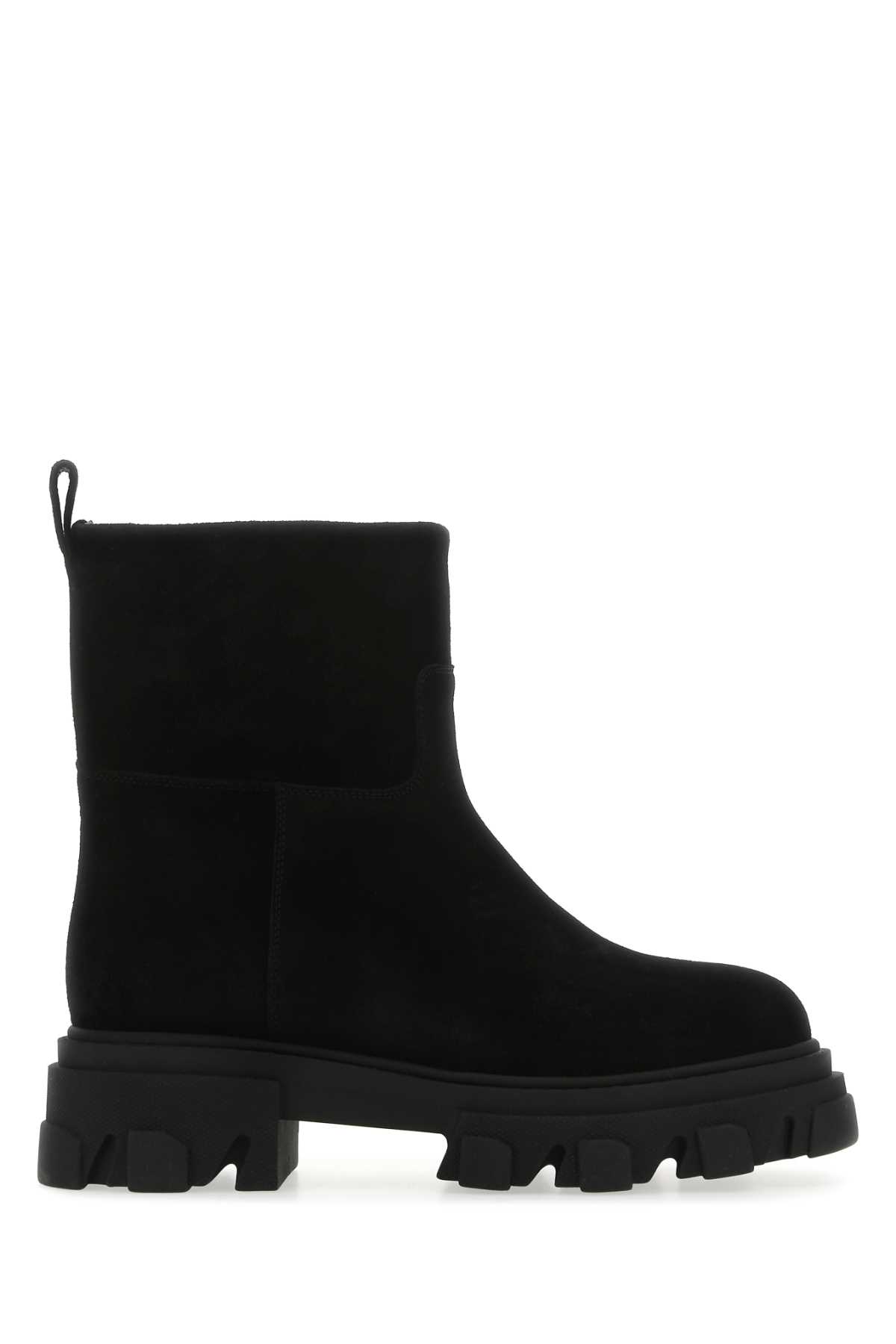 GIA BORGHINI Black Suede Ankle Boots | italist