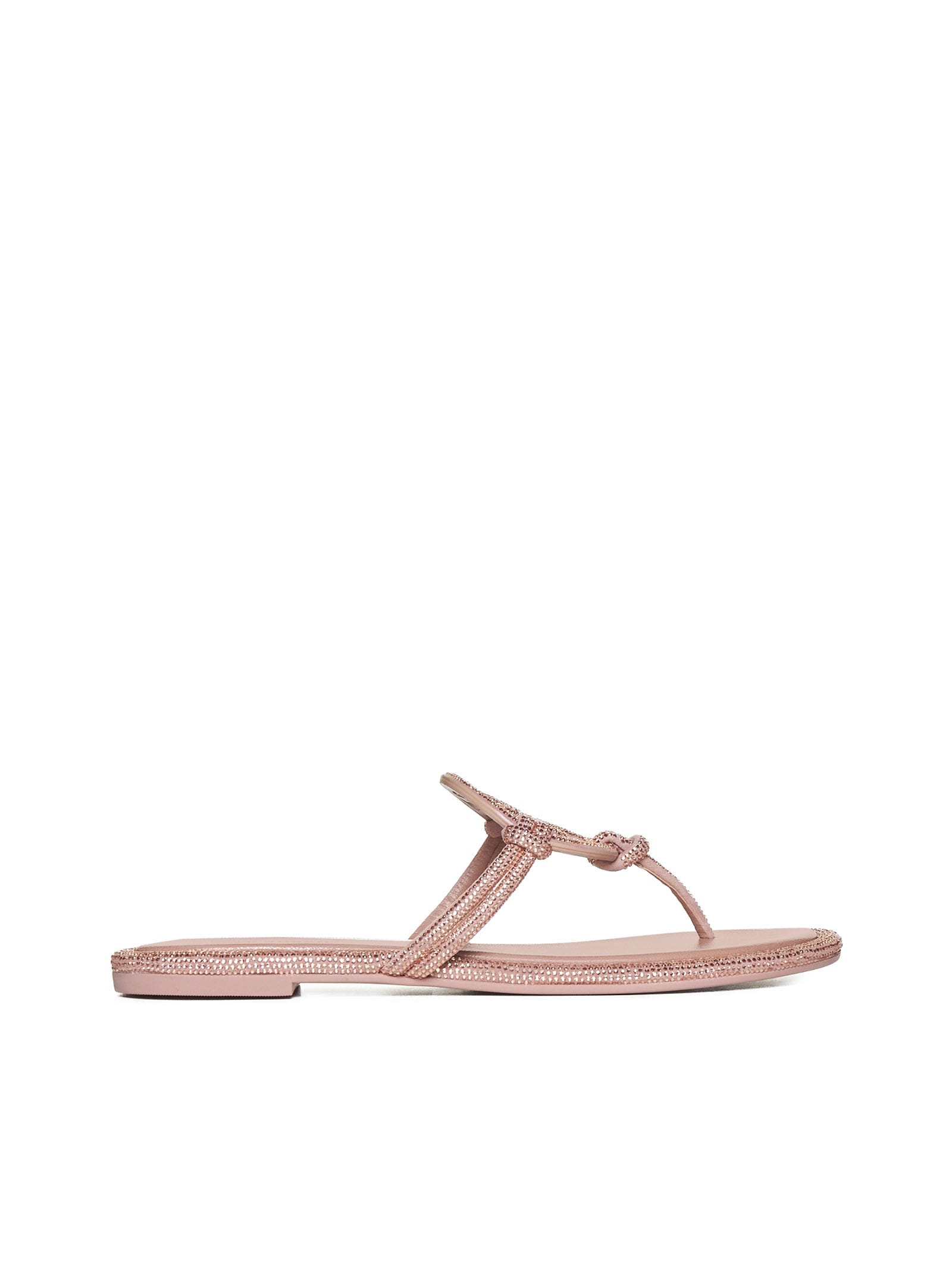 Tory Burch Miller Knotted Pave Embellished Sandals | italist