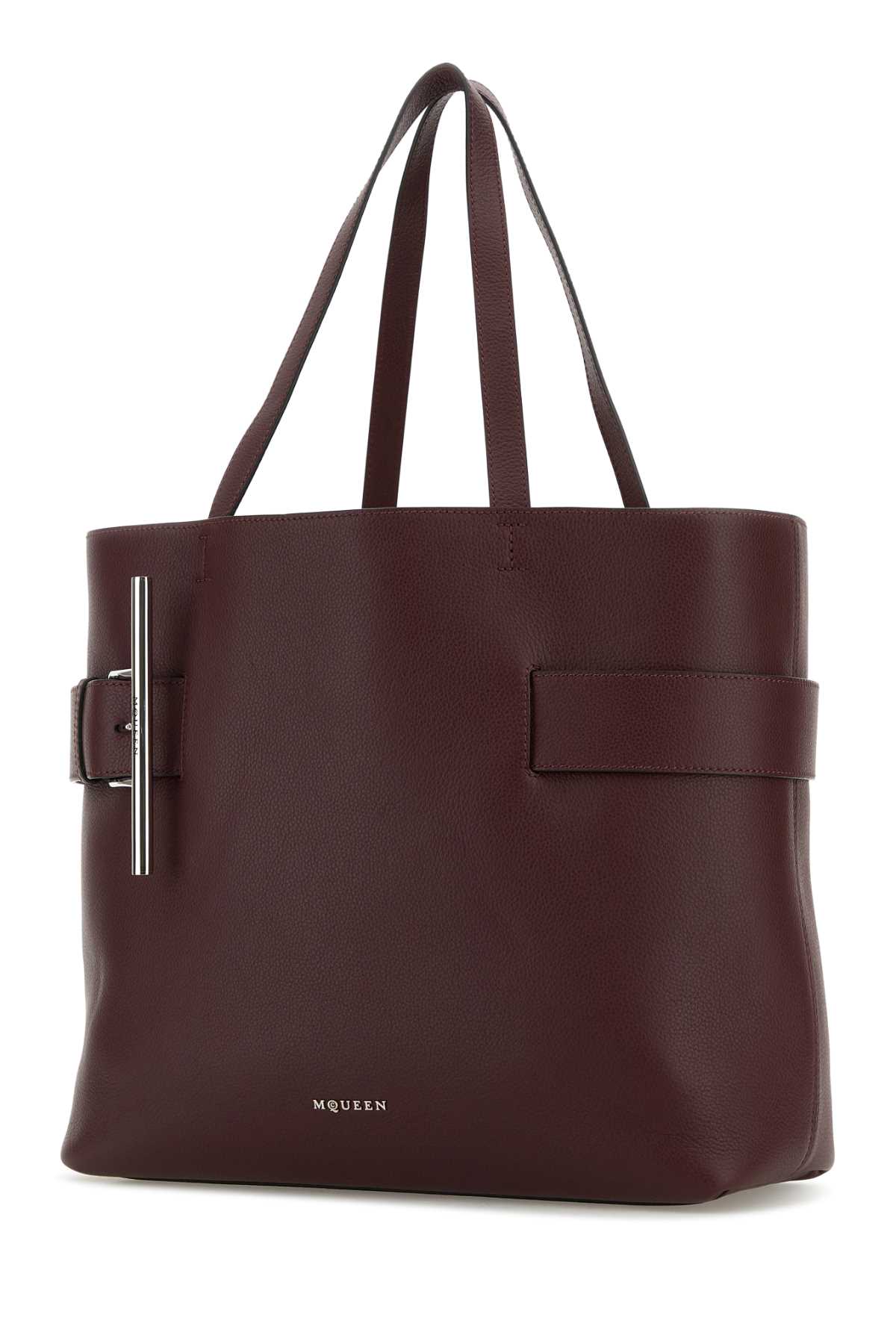 トートバッグ ALEXANDER MCQUEEN TYRIAN PURPLE LEATHER T-BAR SHOPPING BAG Alexander McQueen Tyrian Purple Leather T-bar Shopping Bag