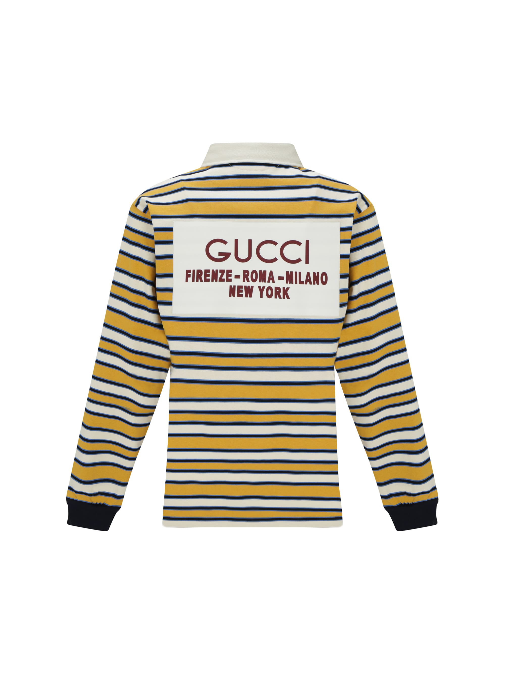 Gucci Ny Logo Cotton Polo Shirt in White for Men