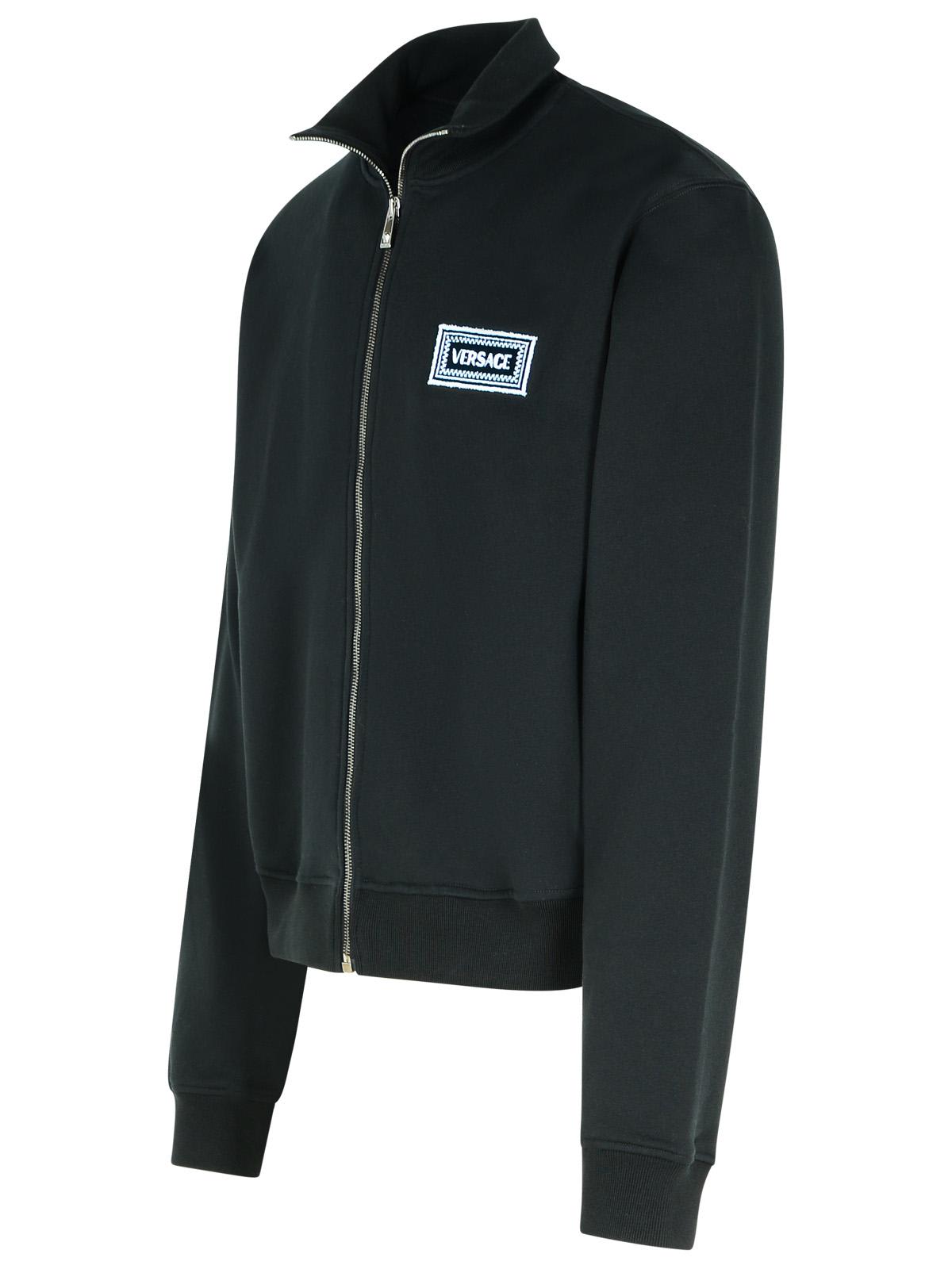 パーカー・フーディ Versace Black Cotton Sweatshirt Versace - Cotton hoodie black - The Corner