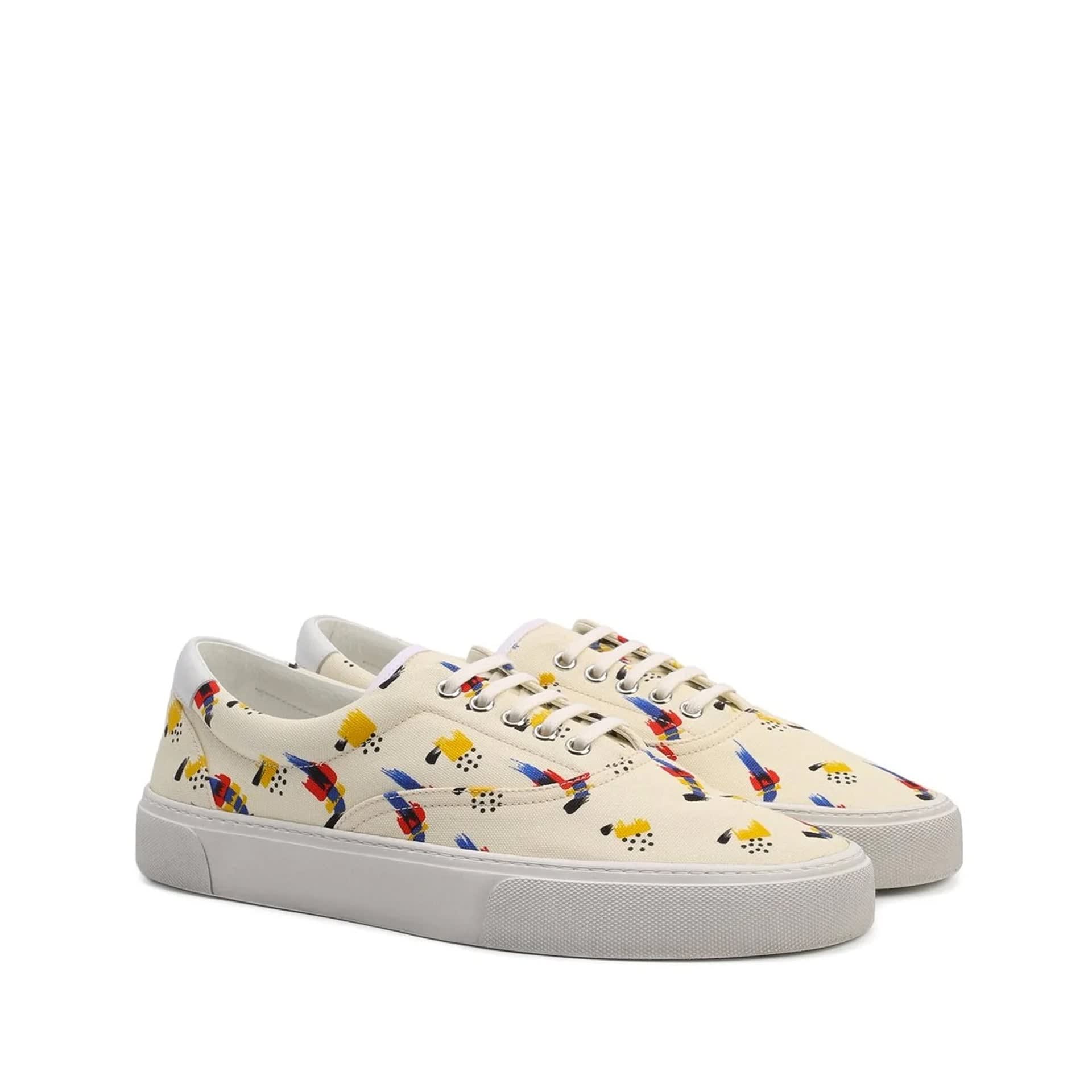 【送料&関税込】Saint Laurent Ivory Canvas Wes Sneakers WES sneakers in canvas | Saint Laurent | YSL EN