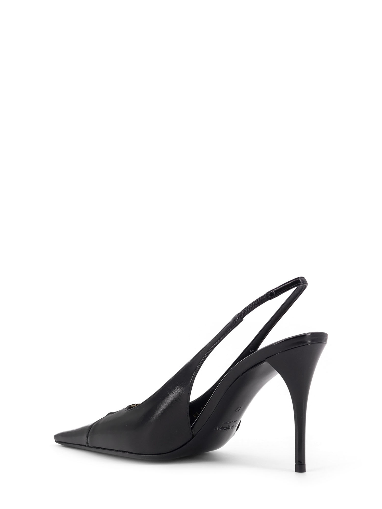 パンプス SAINT LAURENT Babylone 80 leather slingback decollete Saint Laurent Babylone 80 Leather Slingback Décolleté