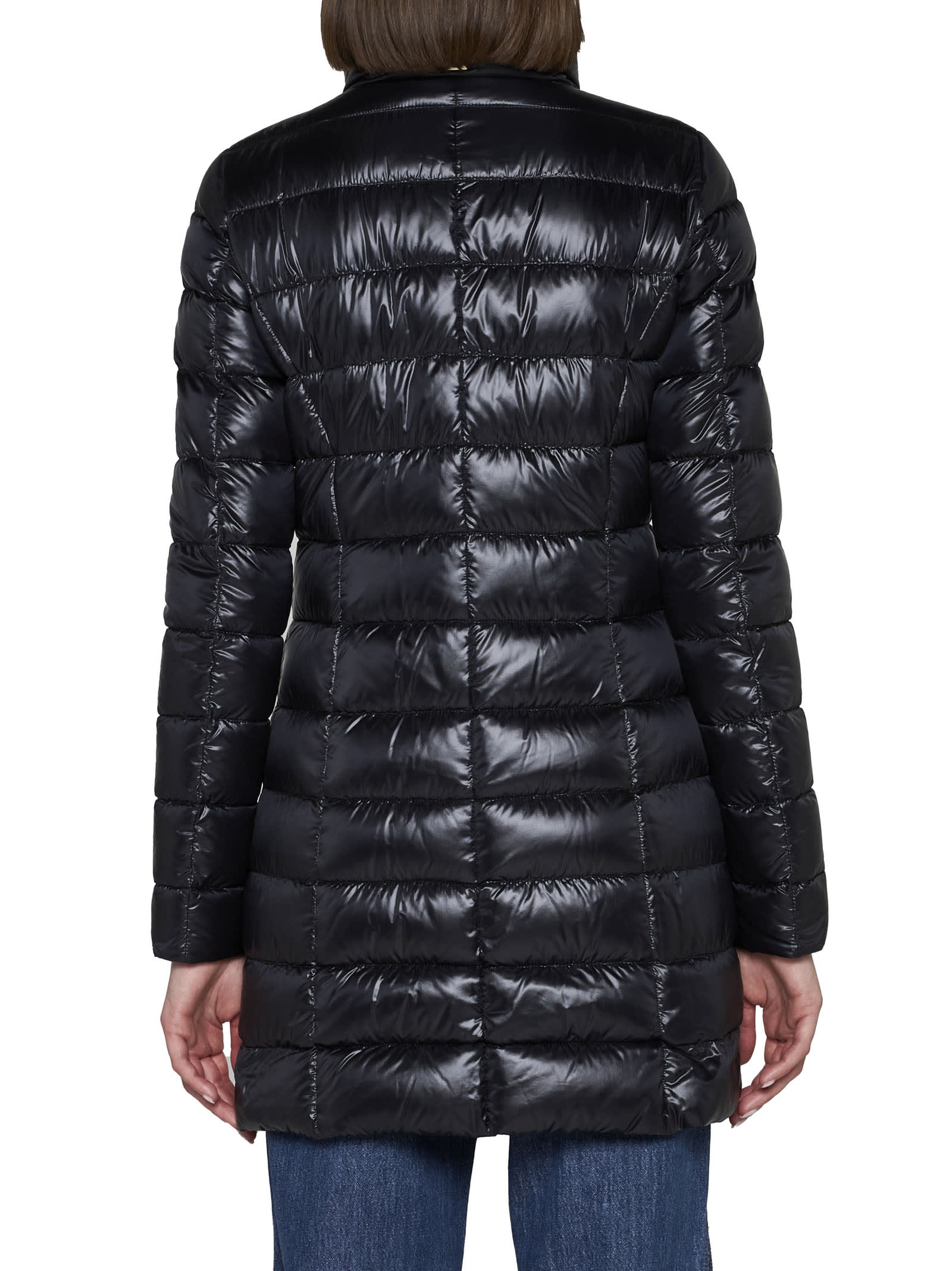 【送料&関税込】Herno Womans Maria Black Quilted Nylon Long Herno Woman's Maria Black Quilted Nylon Long Down Jacket