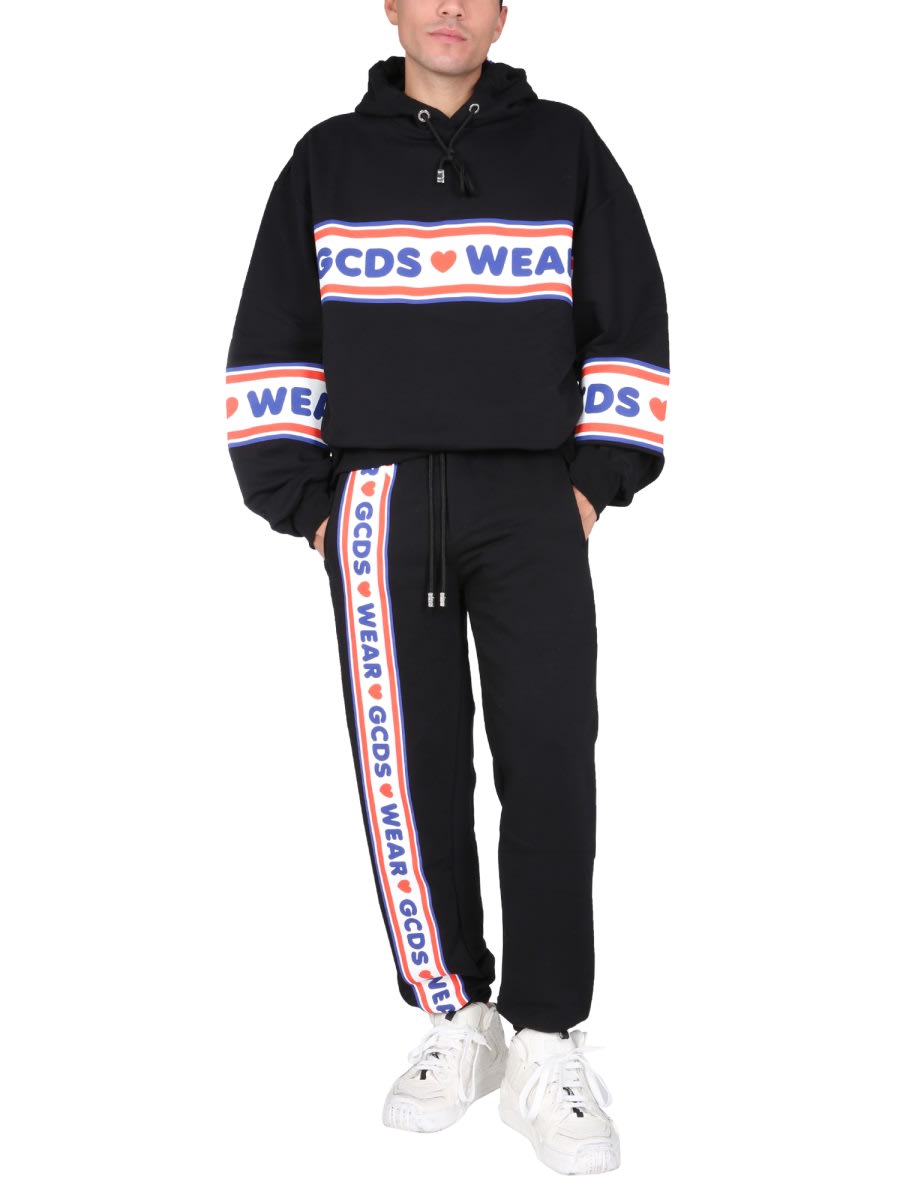 パーカー・フーディ GCDS FW21 \"CUTE TAPE\" LOGO SWEATSHIRT (CC94M021505_01) Gcds Cute Tape Logo Sweatshirt In Black | ModeSens