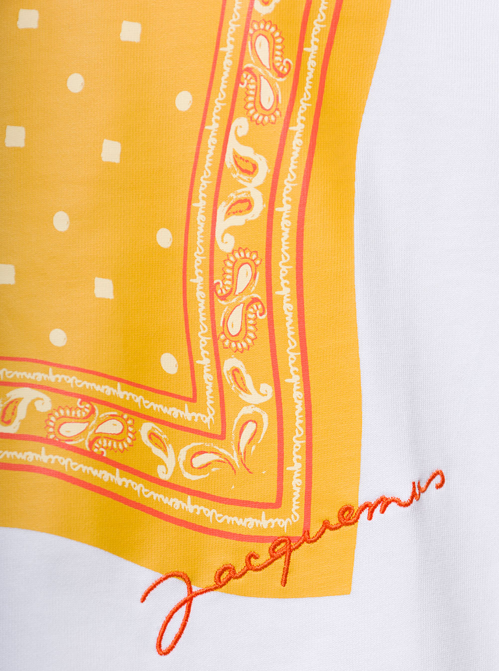 Jacquemus Le T-Shirt Toalha Banadana Logo T-Shirt Print Bandana White