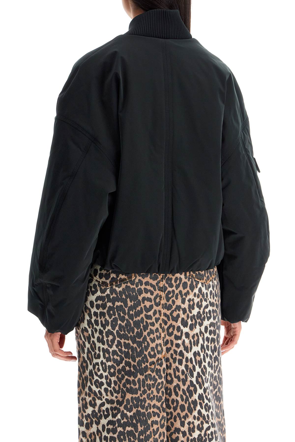 【関税＆送料込み】Ganni Nylon Short Bomber Jacket Ganni Short Oversized Bomber Jacket | italist
