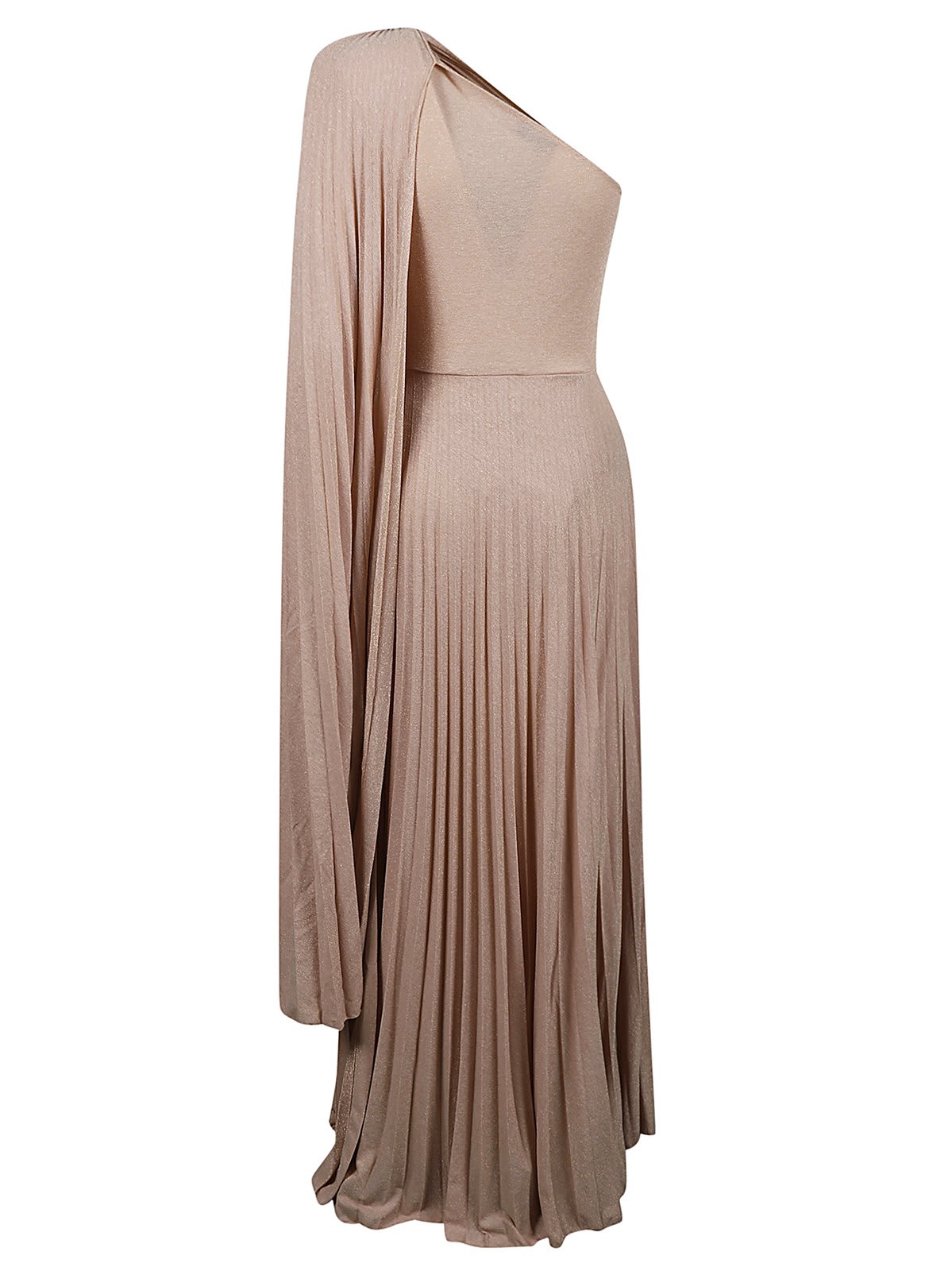 Elisabetta Franchi One-shoulder Pleated Red Carpet Dress