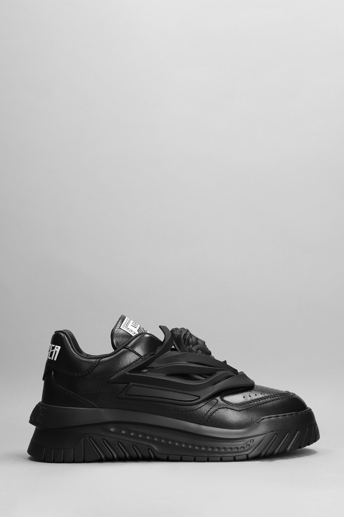 Versace Odissea Sneakers In Black Leather | italist, ALWAYS LIKE A