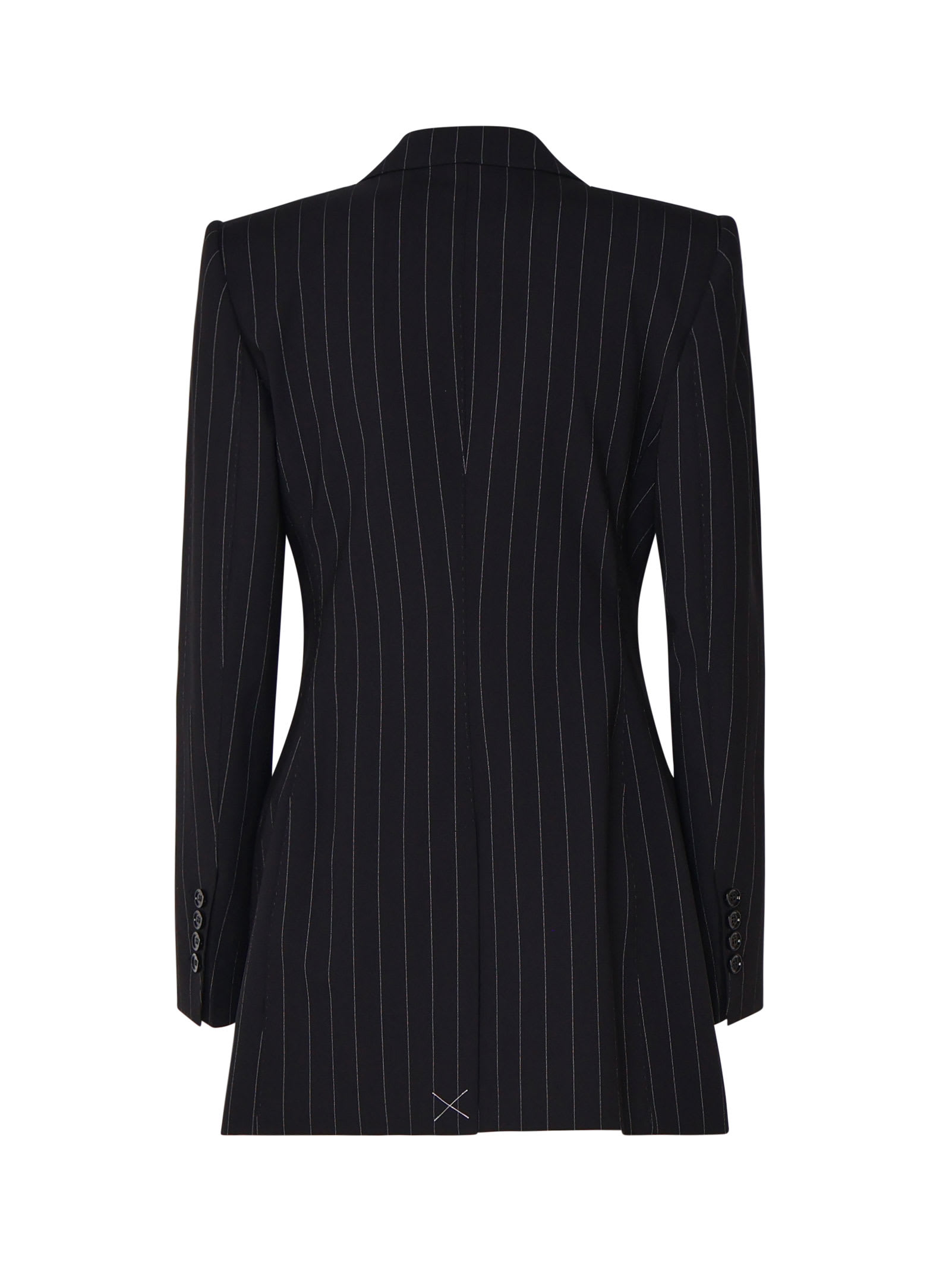 アウターその他 DOLCE & GABBANA Woman Blazer Striped F29YLTFRBDK S8051 Dolce & Gabbana Pinstripe double-breasted Blazer | Black