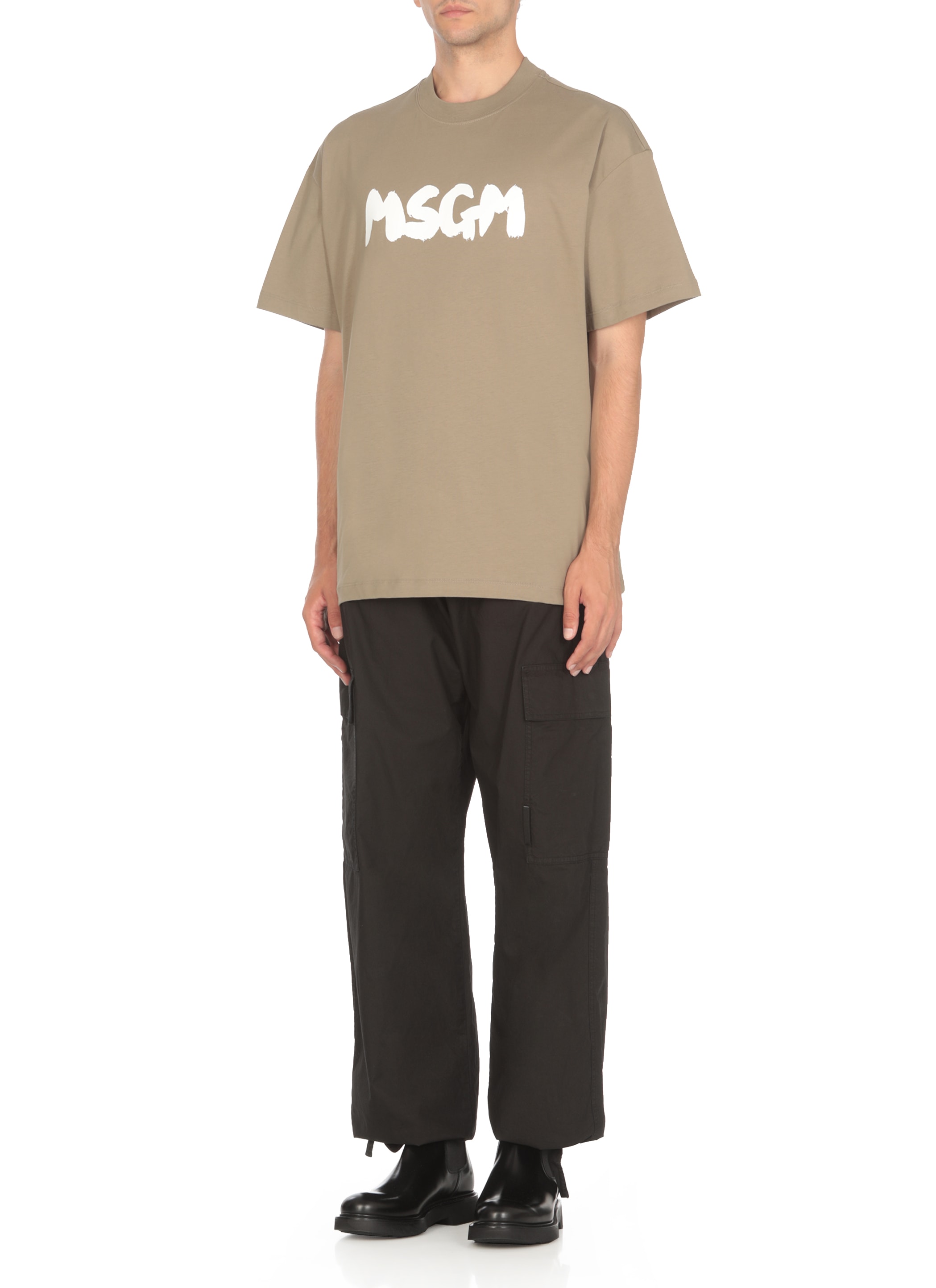 MSGM ワイトレックトロストリンクカコハンツ 3641MDP19247109 99 MSGM T-shirt With Logo | italist