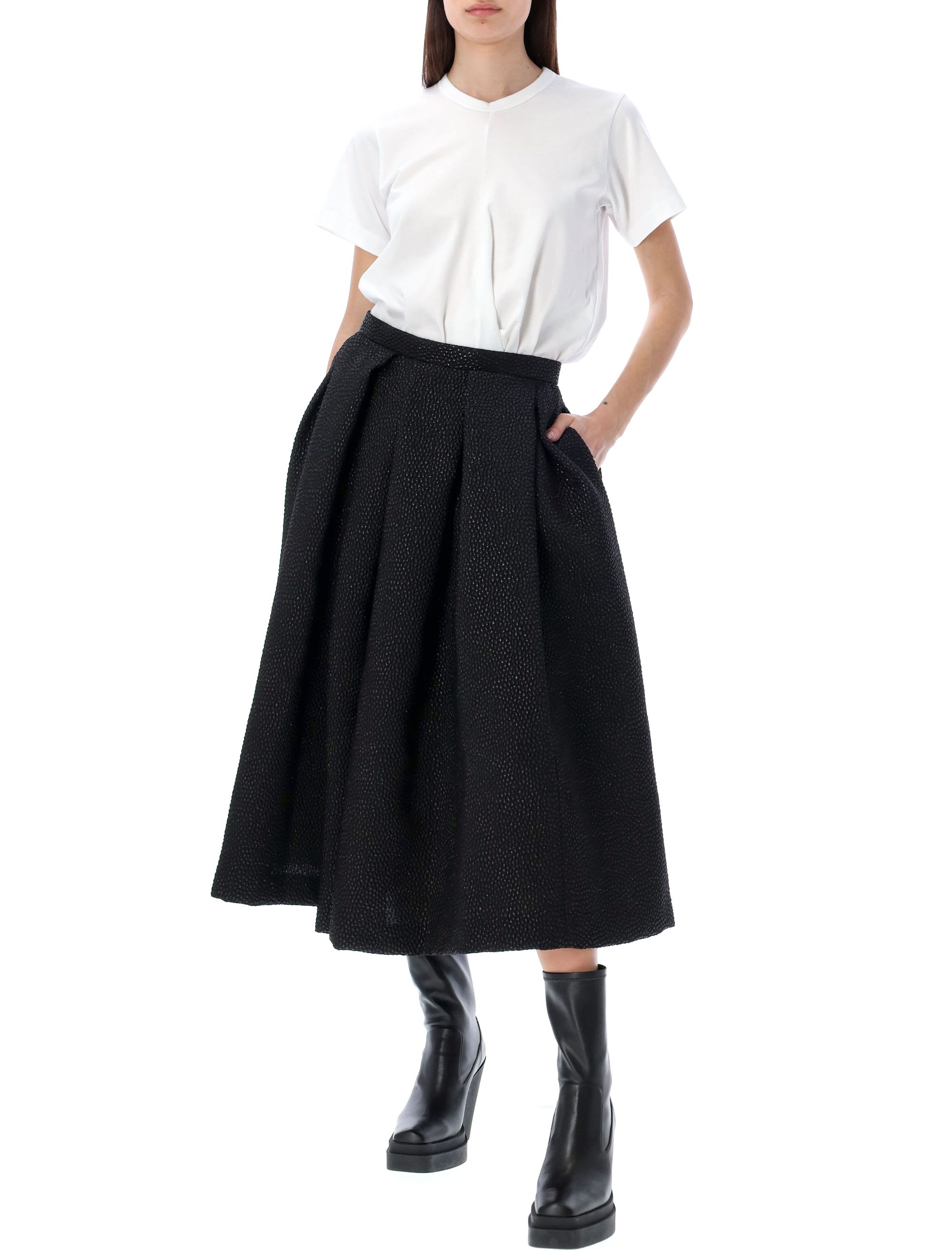 Comme des Garçons Comme des Garçons Textured Midi Skirt