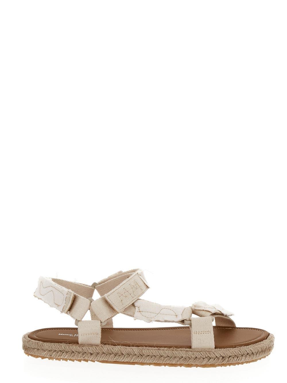 サンダル Maison Margiela White canvas Trekking sandals Maison Margiela White Canvas Trekking Sandals | italist