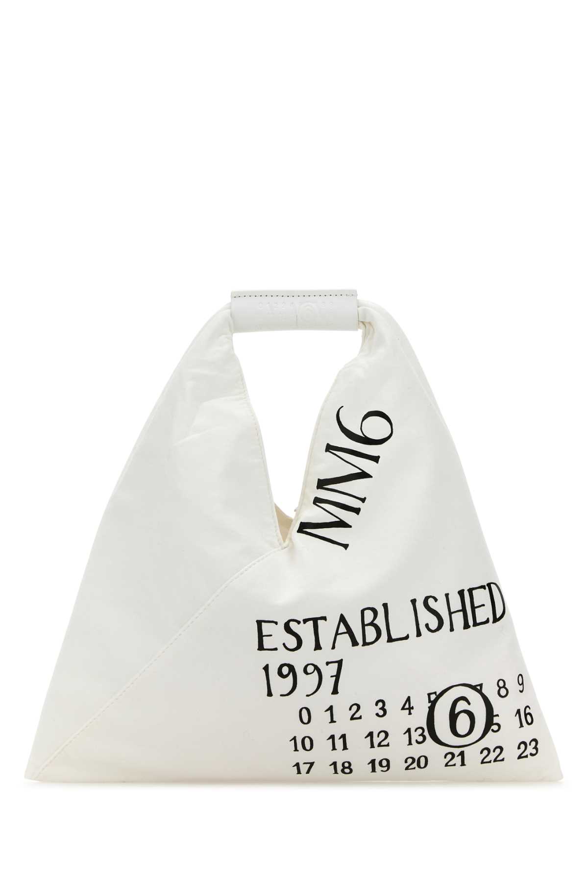 【送料&関税込】MM6 Maison Margiela White Fabric Mini Japane MM6 Japanese Mini Tote Bag in White | LN-CC