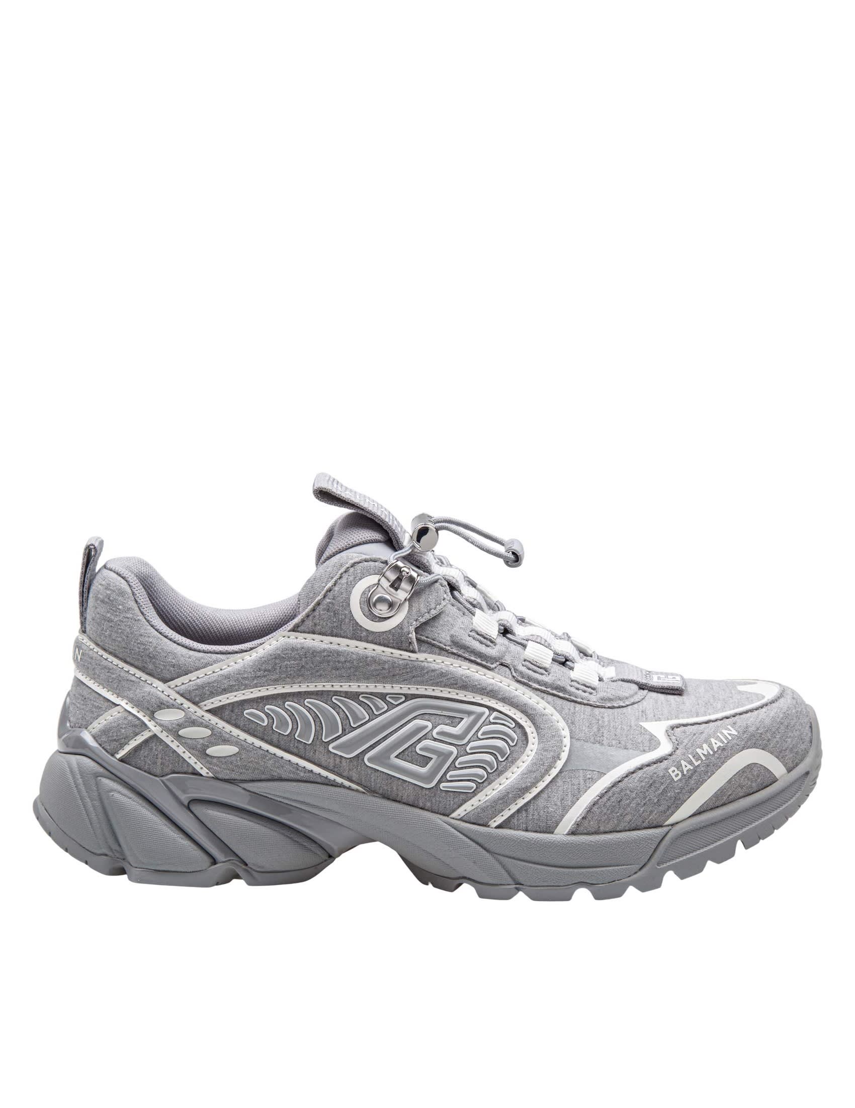 【送料&関税込】Balmain Cosmic Dust Pile Sneakers Color Grey Balmain Cosmic Dust Pile Sneakers Color Grey/white | italist