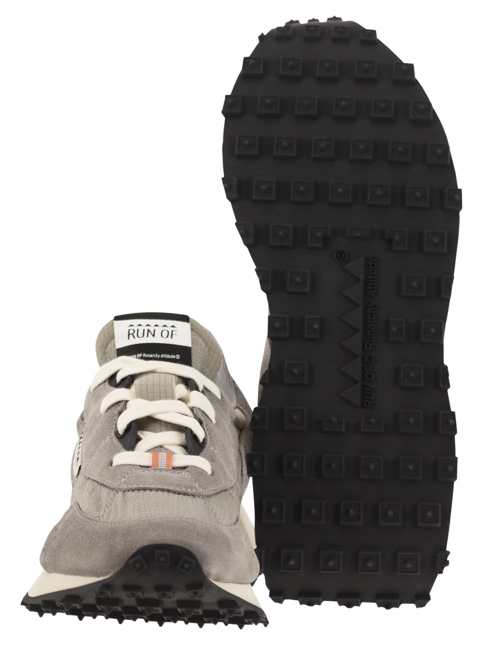 RUN OF Oxygen M - Sneakers Suede, Canvas And Leather