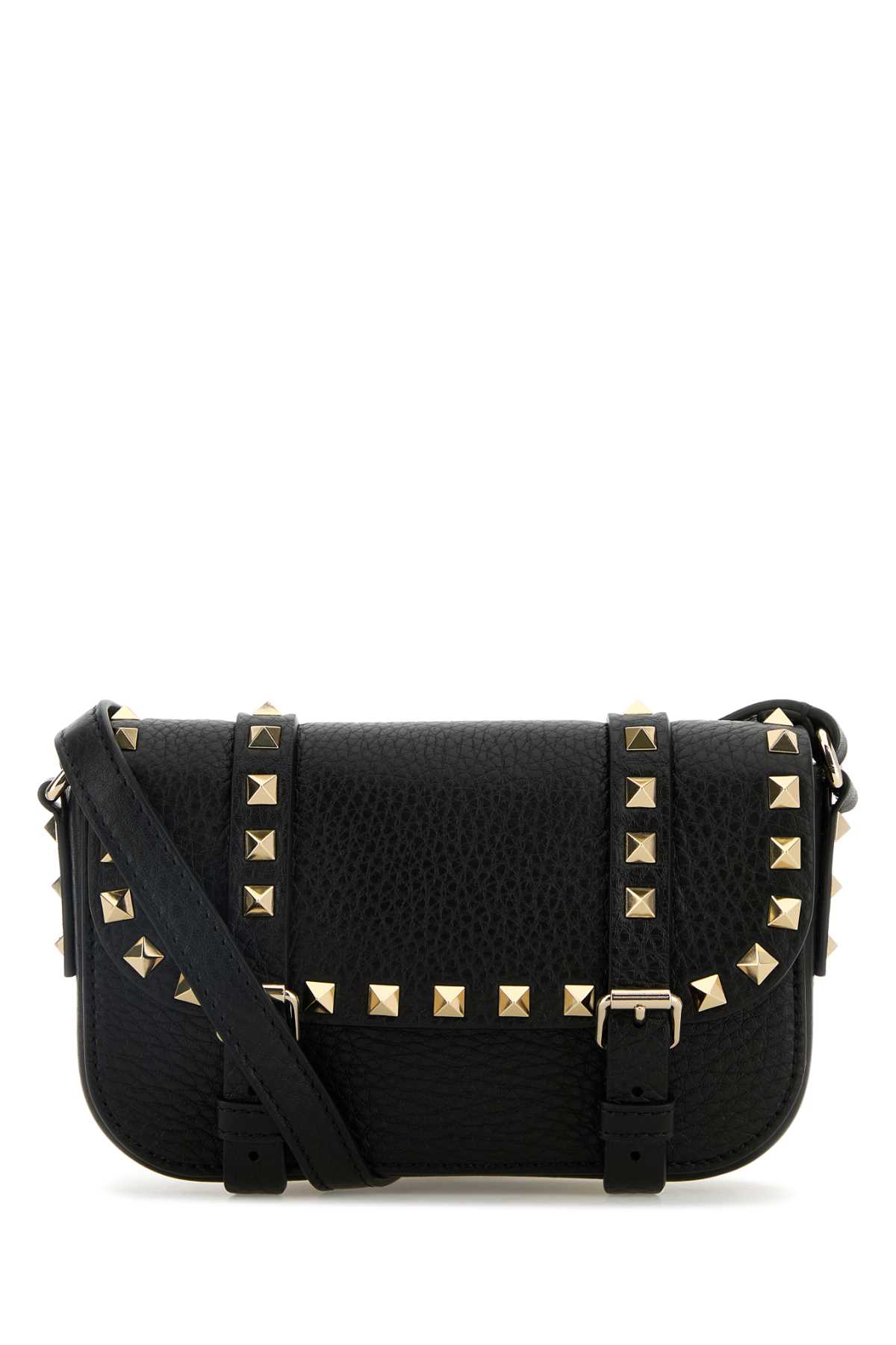 ショルダーバッグ VALENTINO BLACK LEATHER ROCKSTUD CROSSBODY BAG Valentino Garavani Rockstud Crossbody Bag | Black | FARFETCH