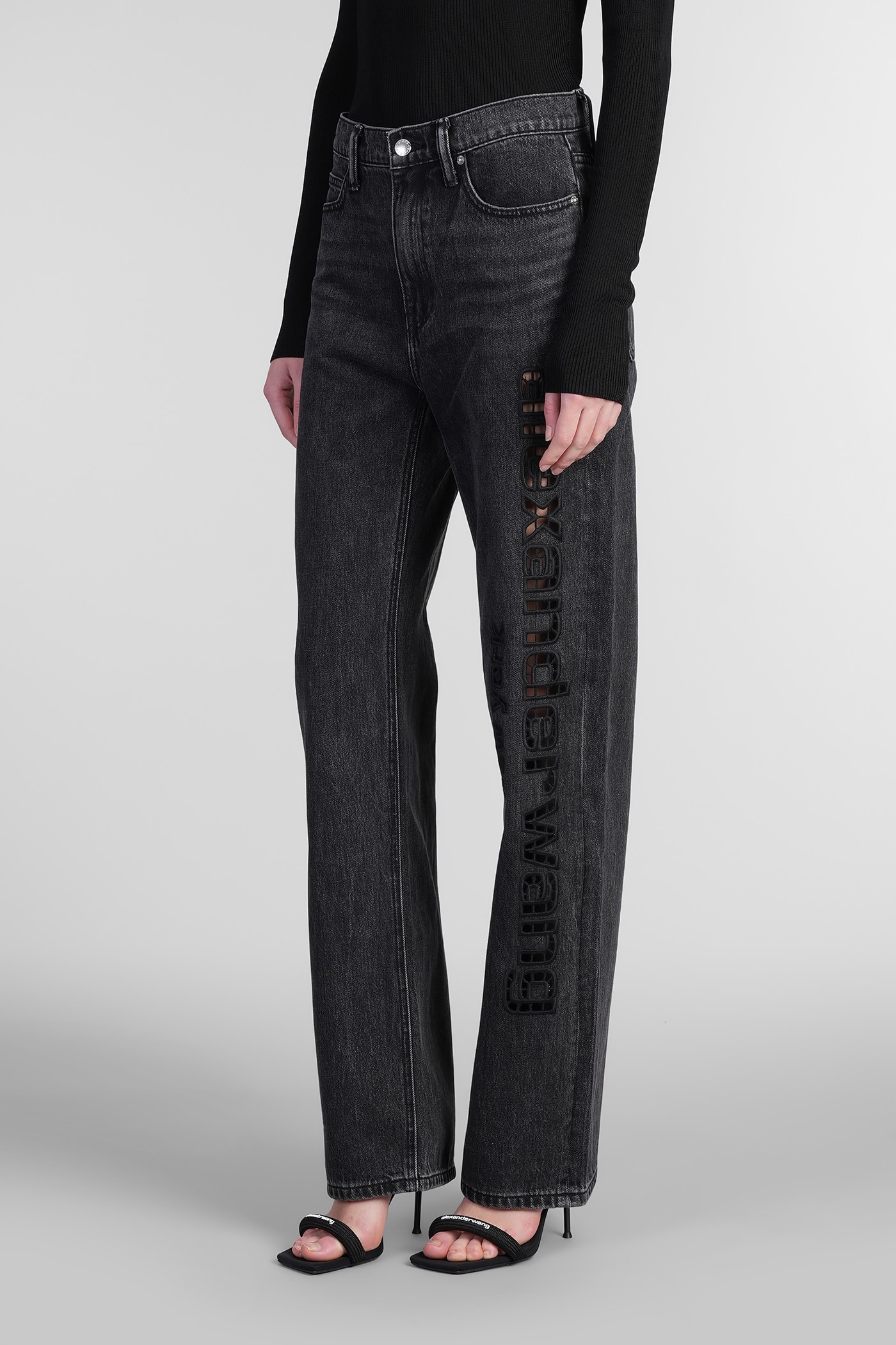 【送料&関税込】Alexander Wang Jeans In Black Cotton Alexander Wang Jeans In Black Cotton | italist