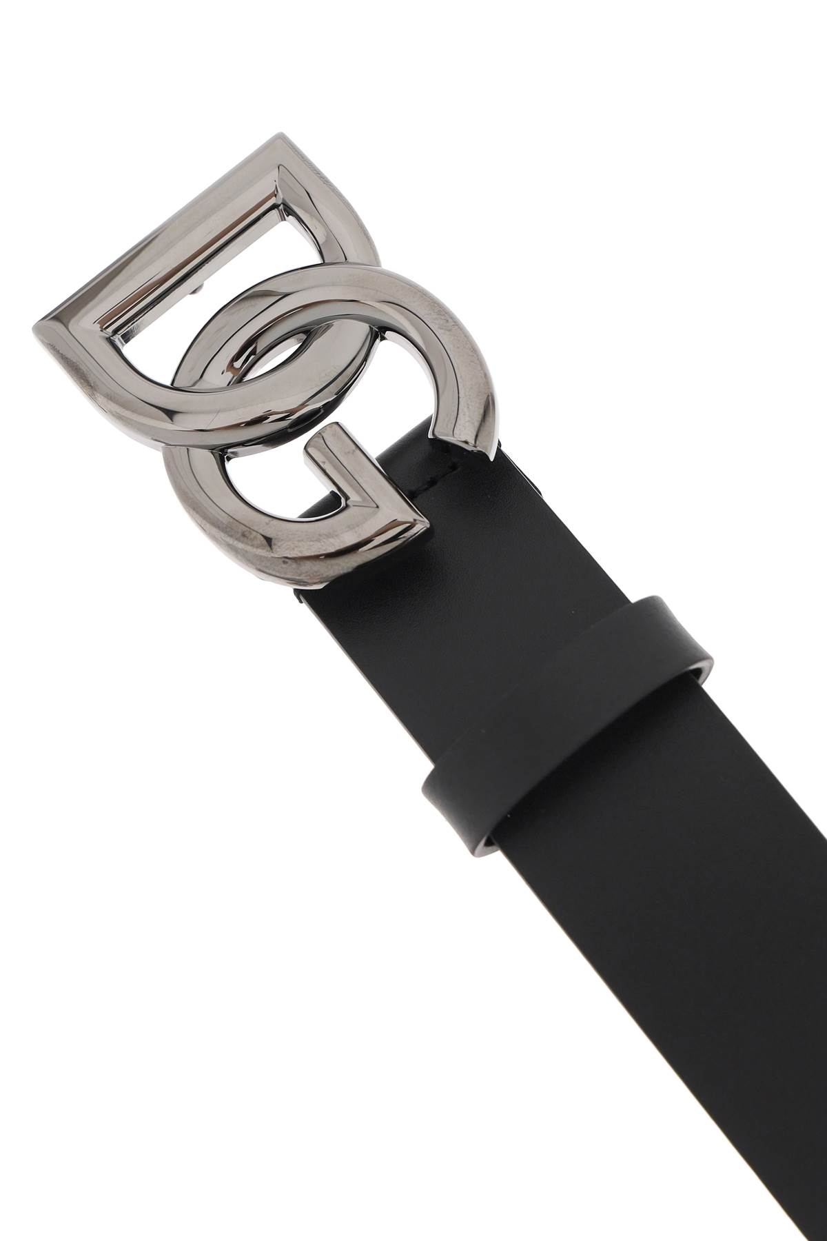 【関税＆送料込み】Dolce & Gabbana Dg Logo Leather Belt Dolce & Gabbana Kids Black DG Logo Belt