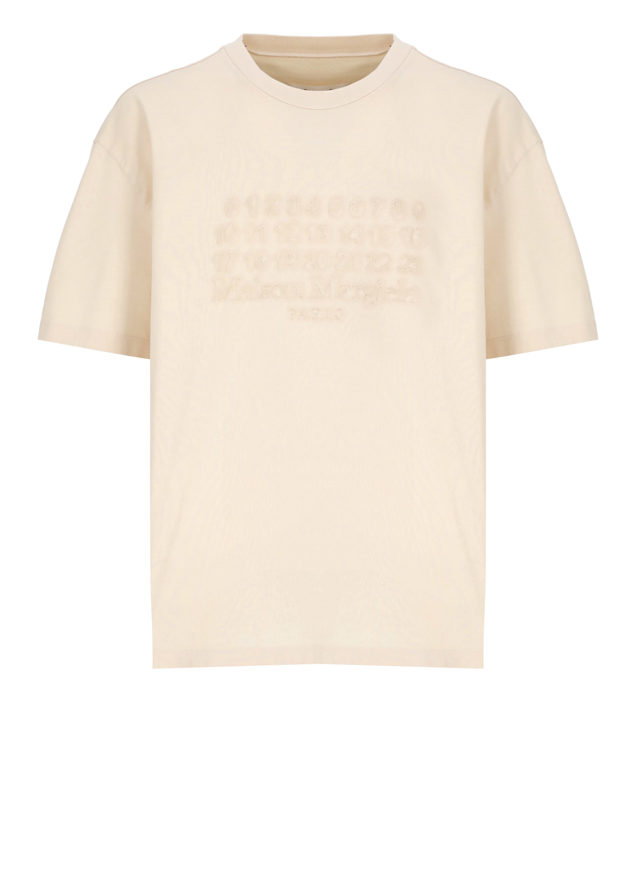 【送料&関税込】Maison Margiela over Beige Cotton T-shirt Maison Margiela 'over' Beige Cotton T-shirt | italist
