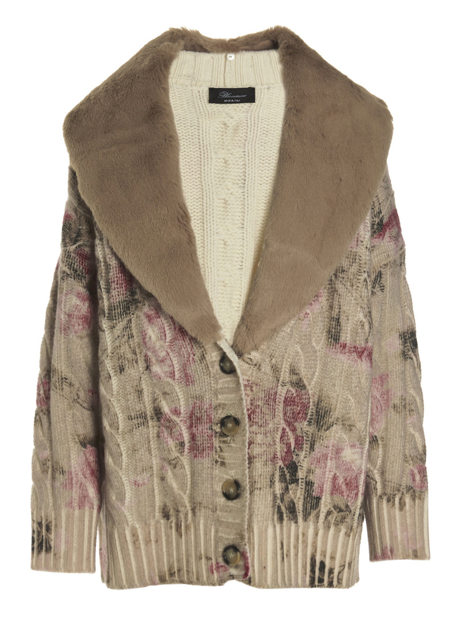 Blumarine Fur Collar Cardigan | italist