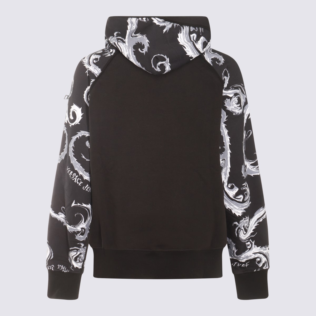 Versace Jeans Couture Black And Grey Cotton Sweatshirt