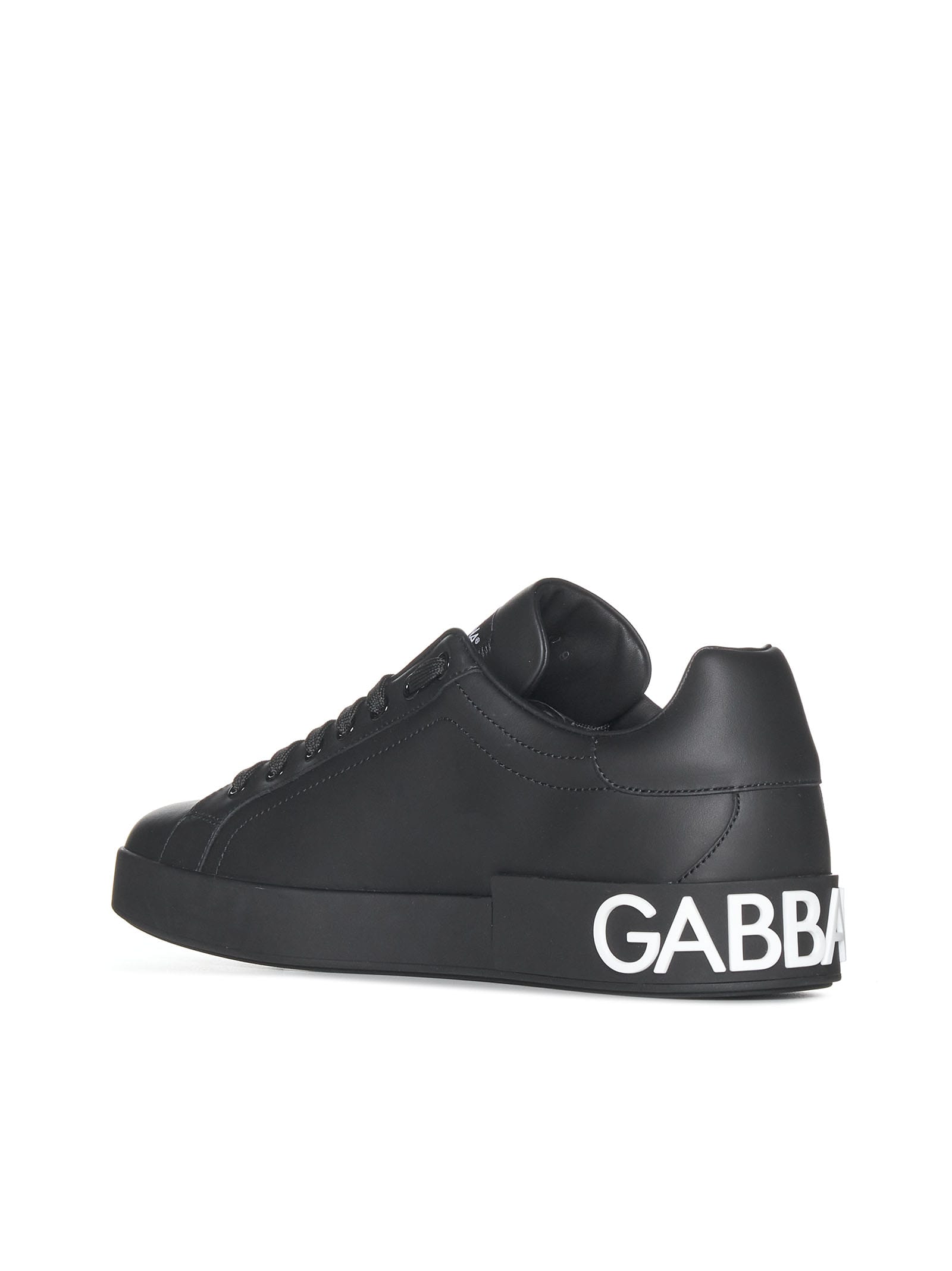 スニーカー Dolce & Gabbana Portofino' Black Leather Sneakers Dolce&Gabbana Portofino Leather Sneakers | Saks Fifth Avenue