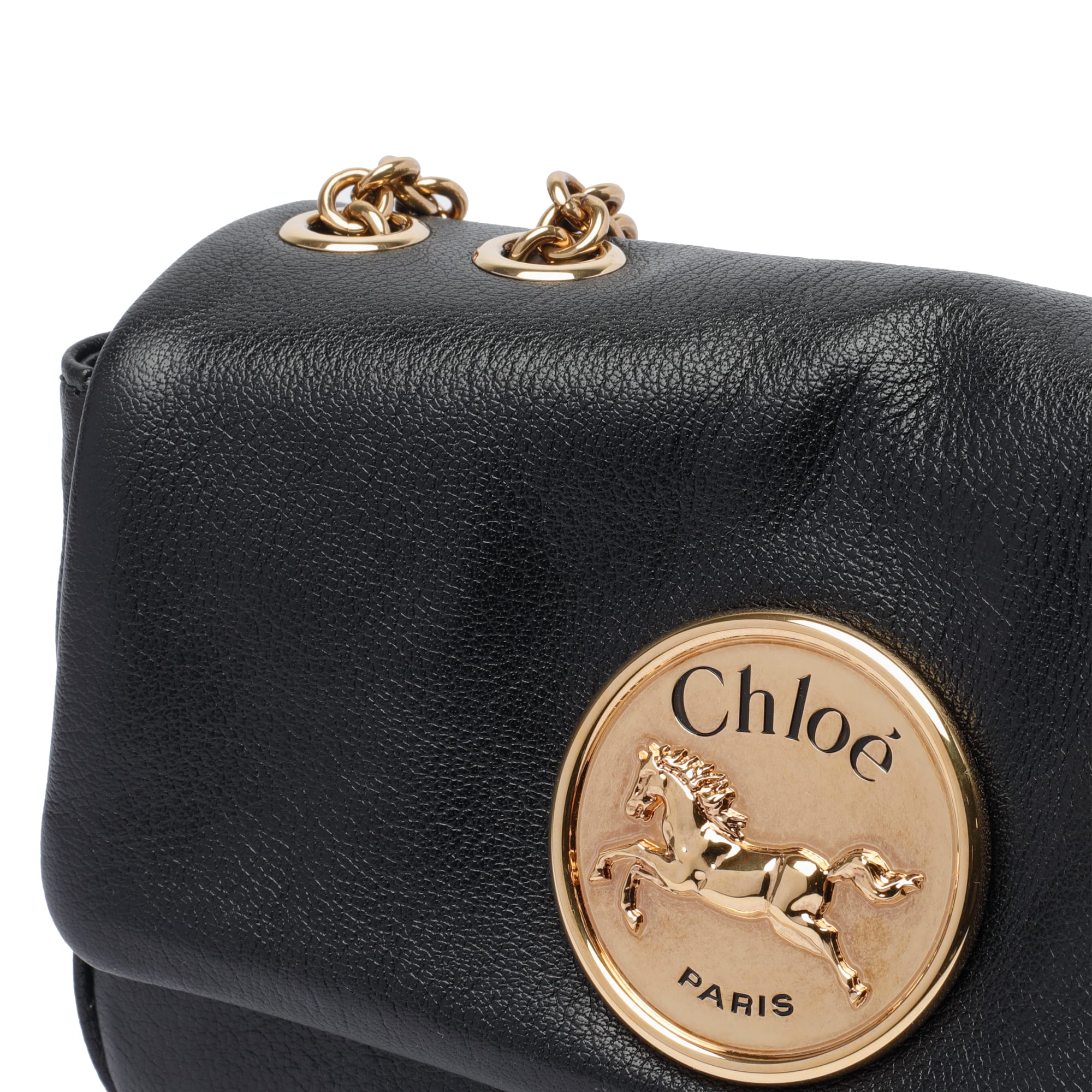 ショルダーバッグ・ポシェット CHLOE' CHLOE' HERITAGE HORSE MEDAL CROSSBODY BAG CHLOÉ Horse Medal small textured-leather shoulder bag | NET